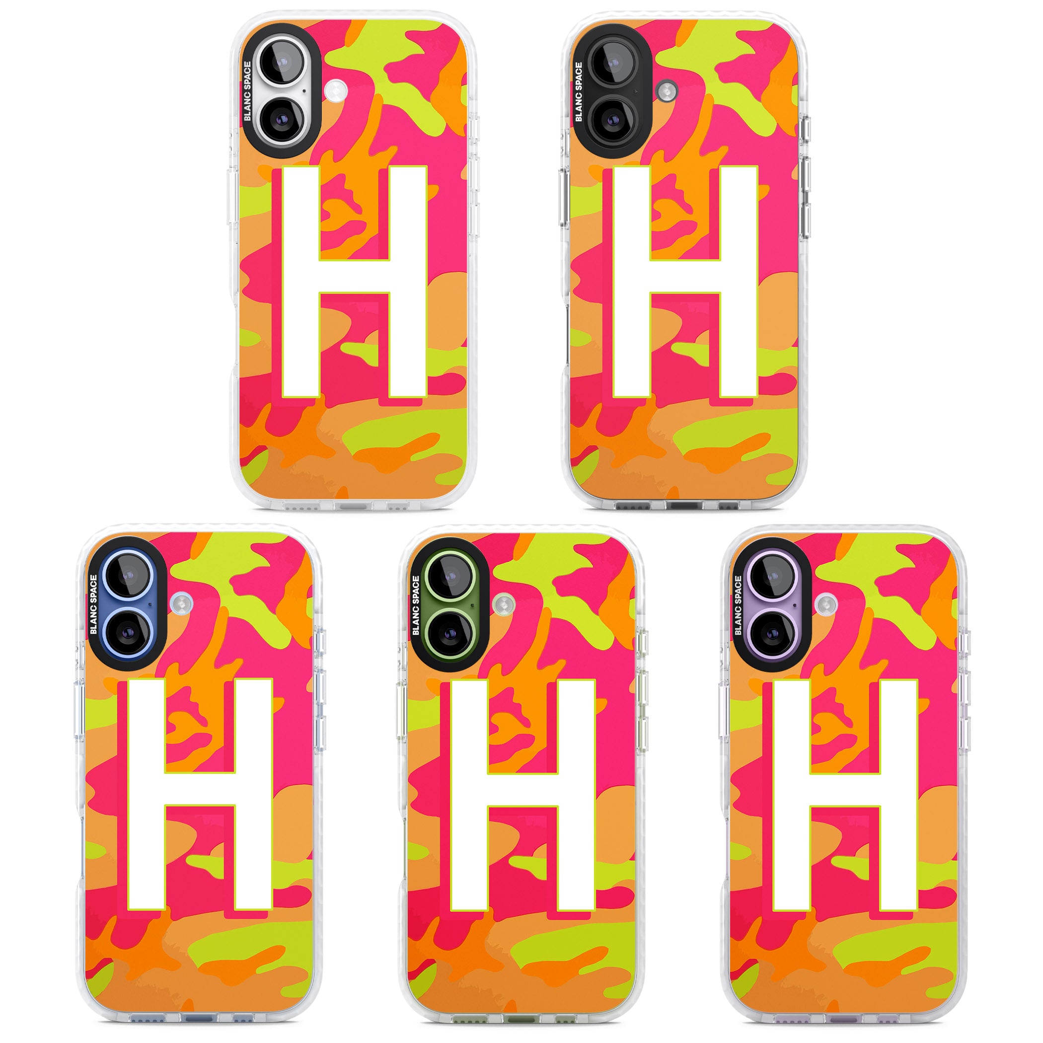 Personalised Neon Camo iPhone 17 Impact Pro Clear Phone Case APT Impact Protection