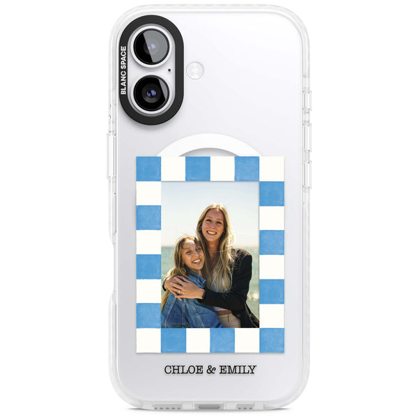 Personalised Blue Check Photo
