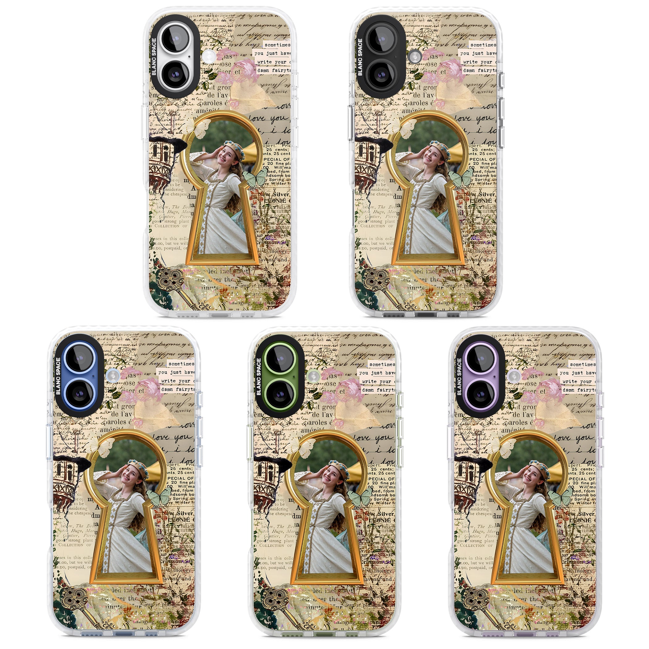 Personalised Bookpage Keyhole Frame iPhone 17 Impact Pro Clear Phone Case APT Impact Protection