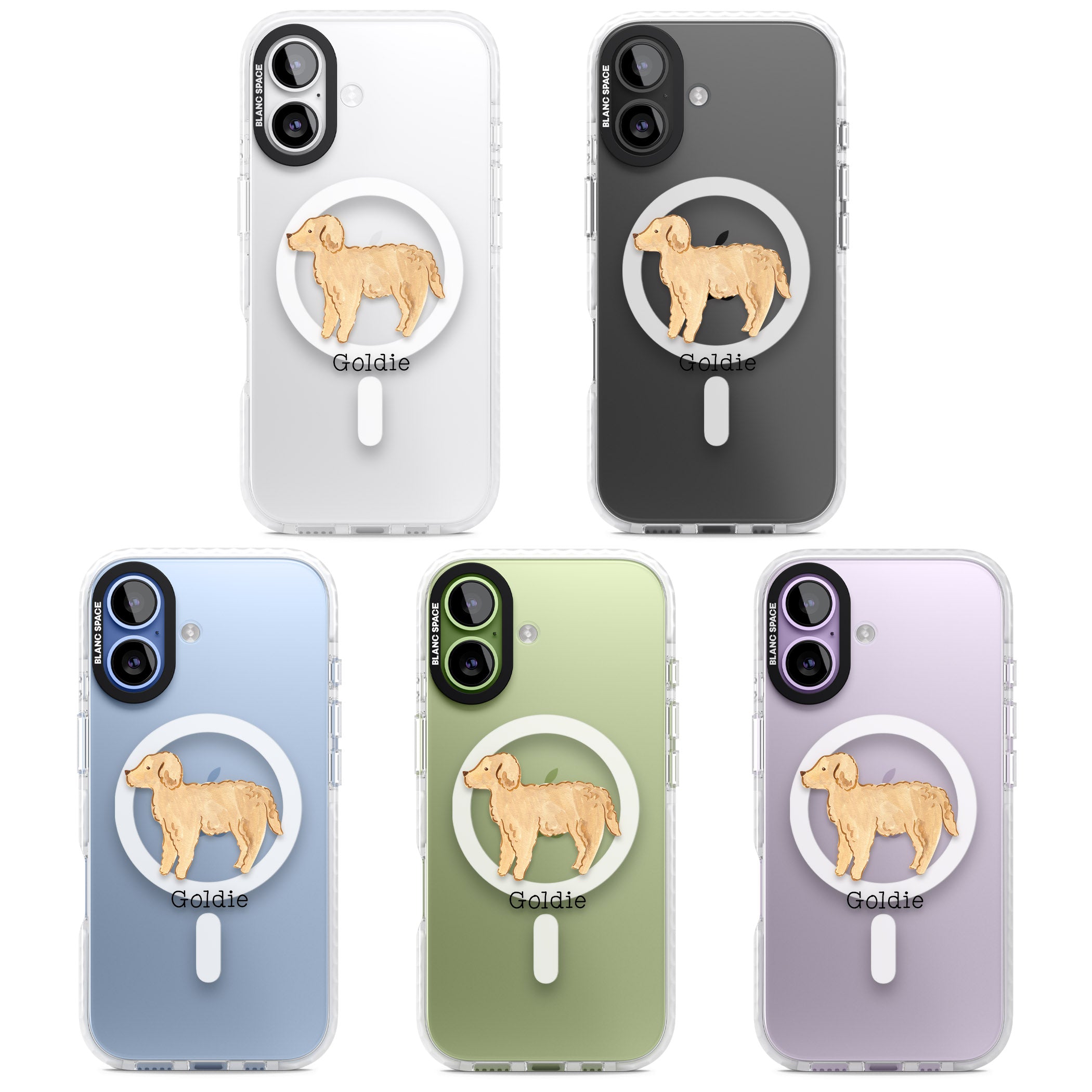 Personalised Goldendoodle iPhone 17 Impact Pro Clear Phone Case APT Impact Protection