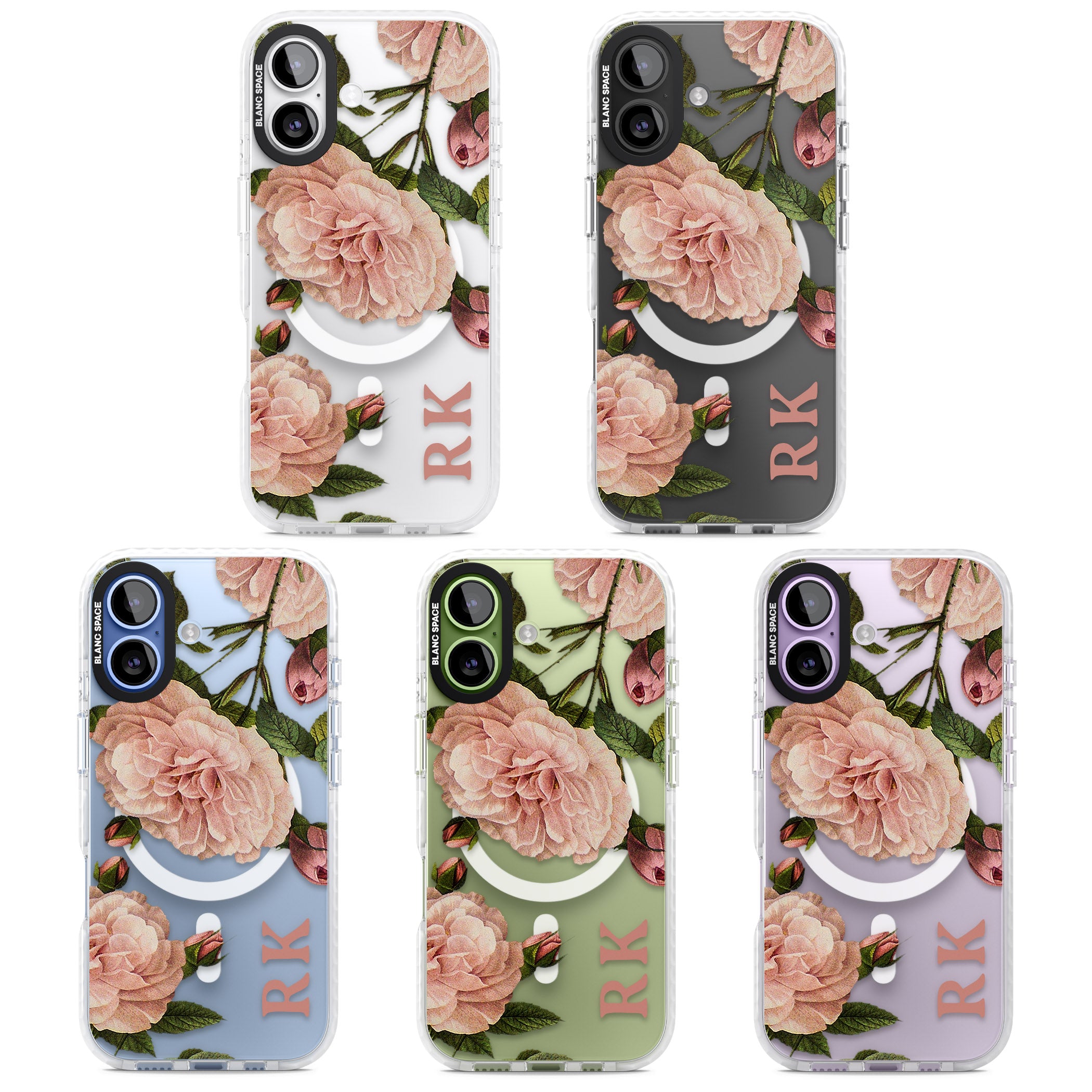 Personalised Vintage Floral iPhone 17 Impact Pro Clear Phone Case APT Impact Protection
