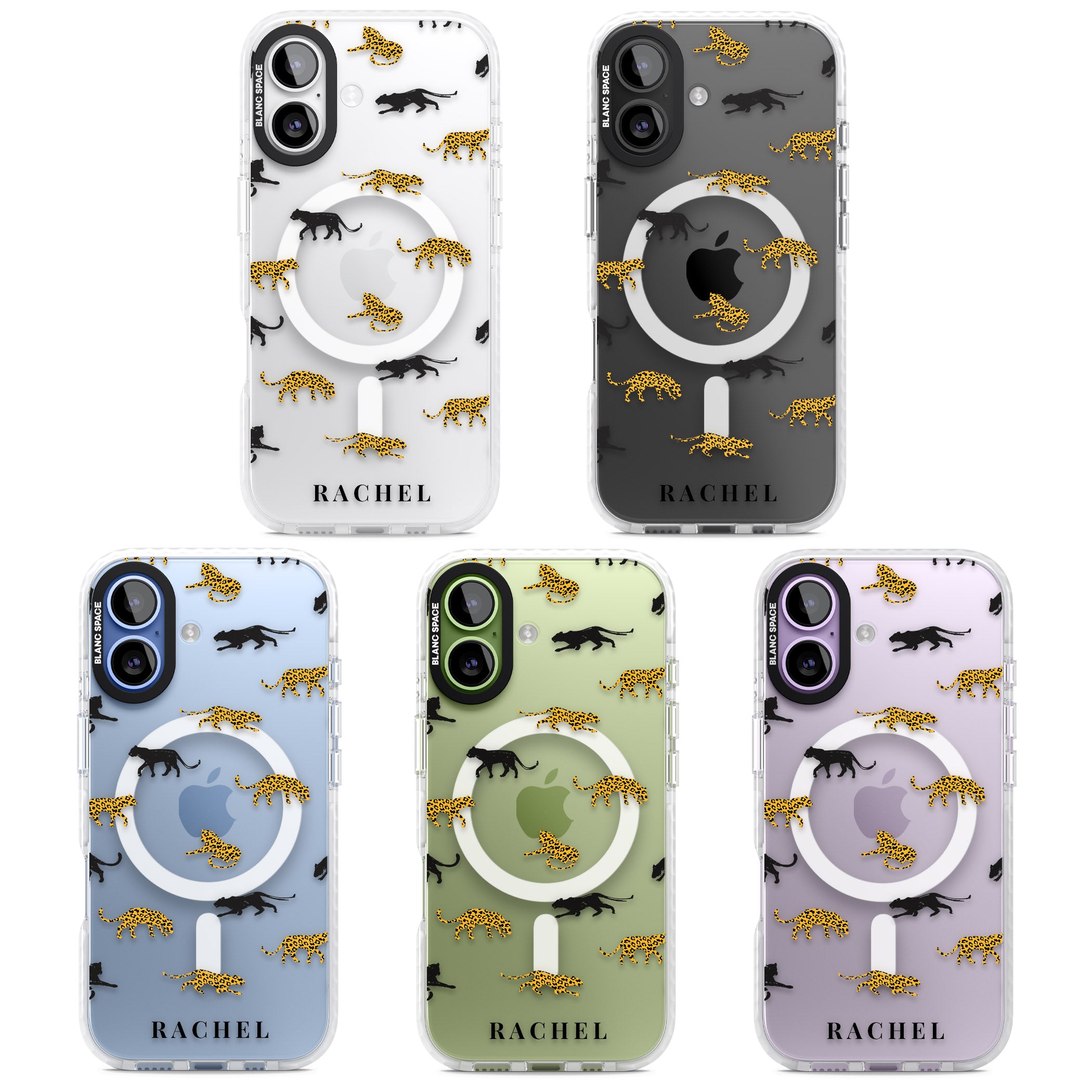 Personalised Jaguar Pattern iPhone 17 Impact Pro Clear Phone Case APT Impact Protection