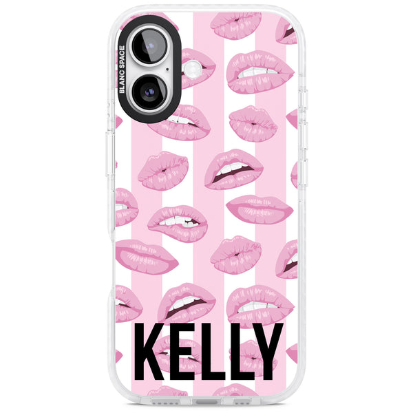 Personalised Pink Stripes & Lips