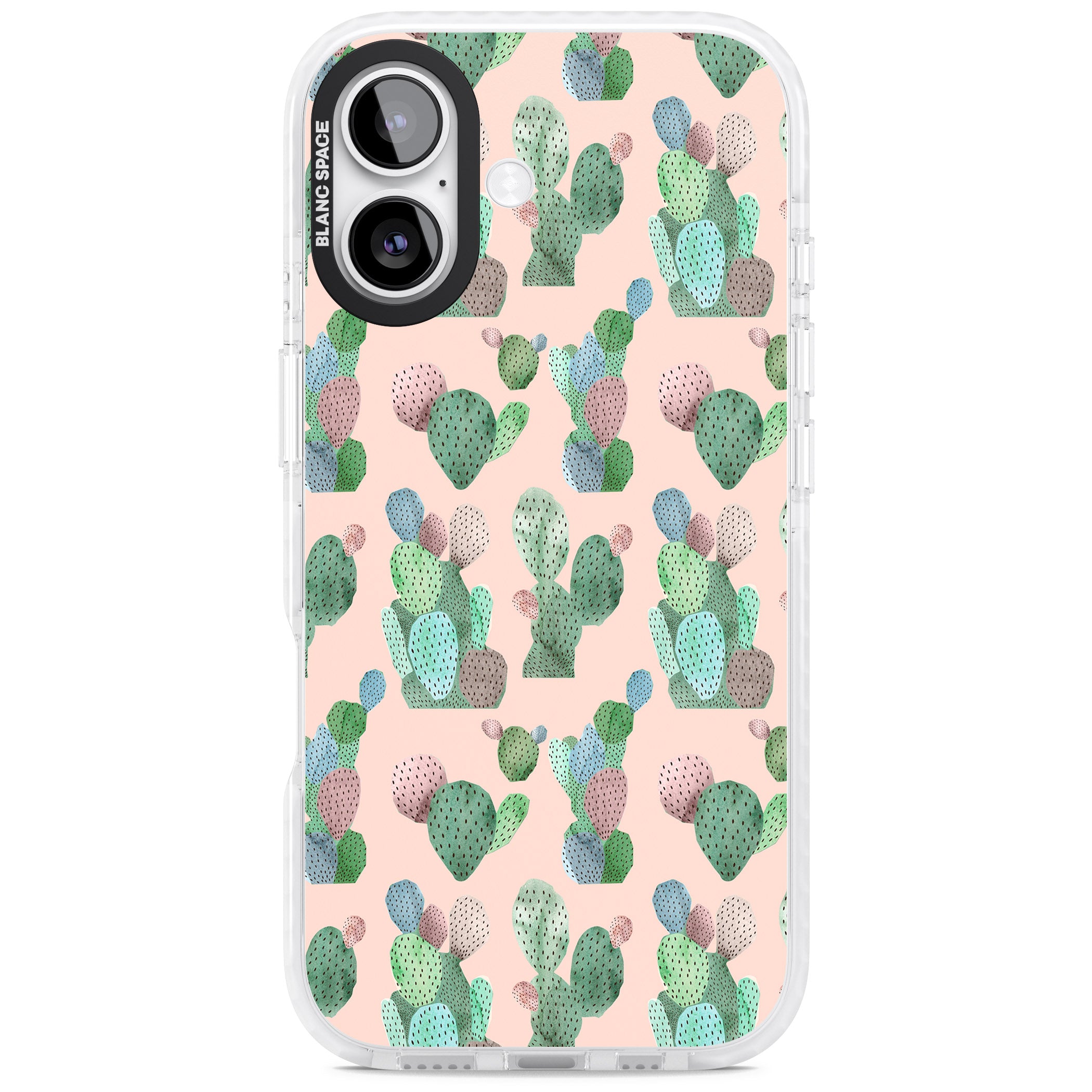 Pink Cactus iPhone 17 Impact Pro Clear Phone Case
