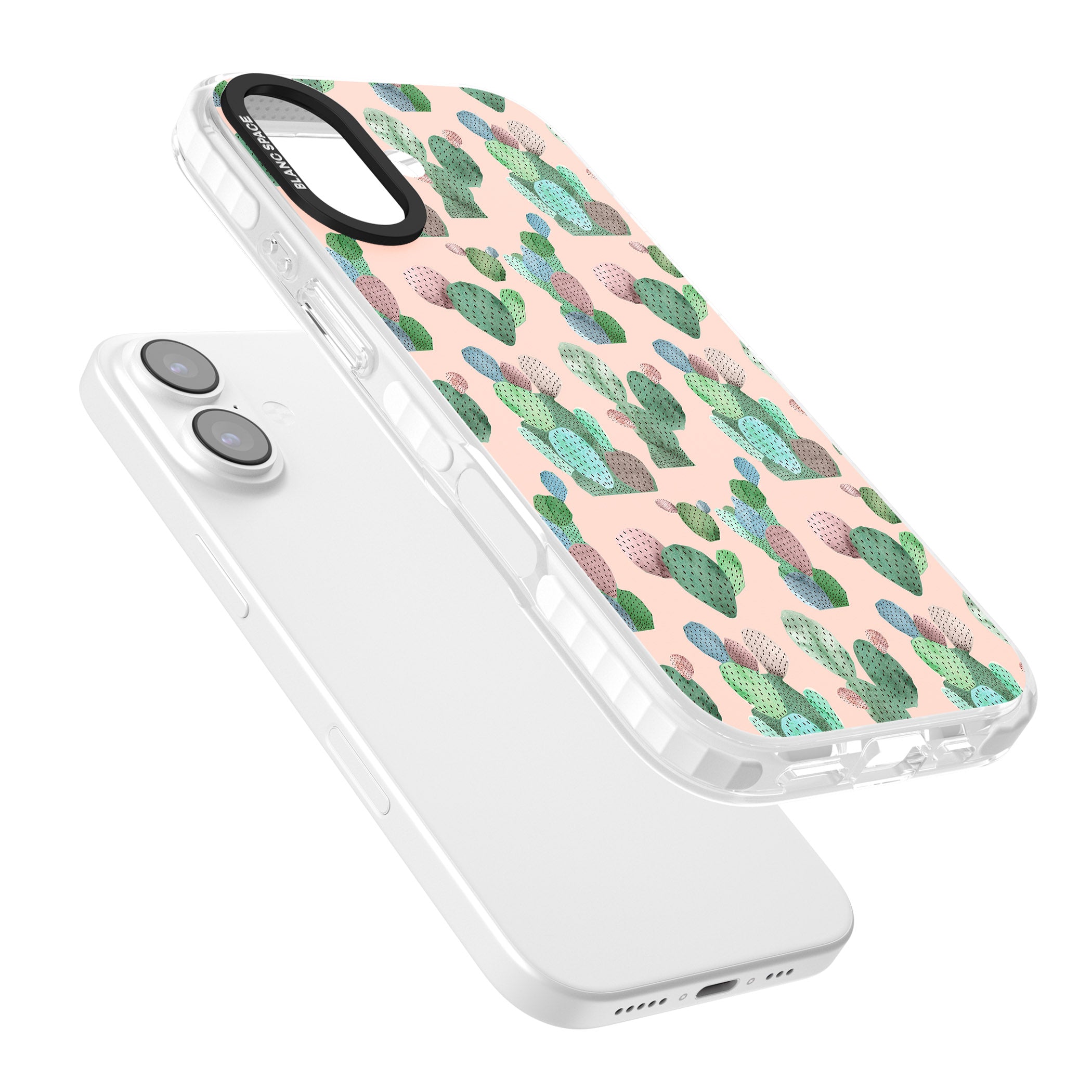 Pink Cactus iPhone 17 Impact Pro Clear Phone Case Colours