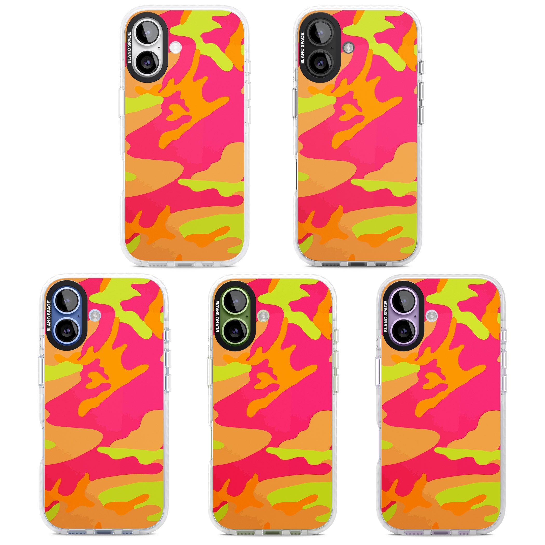 Neon Camo iPhone 17 Impact Pro Clear Phone Case APT Impact Protection
