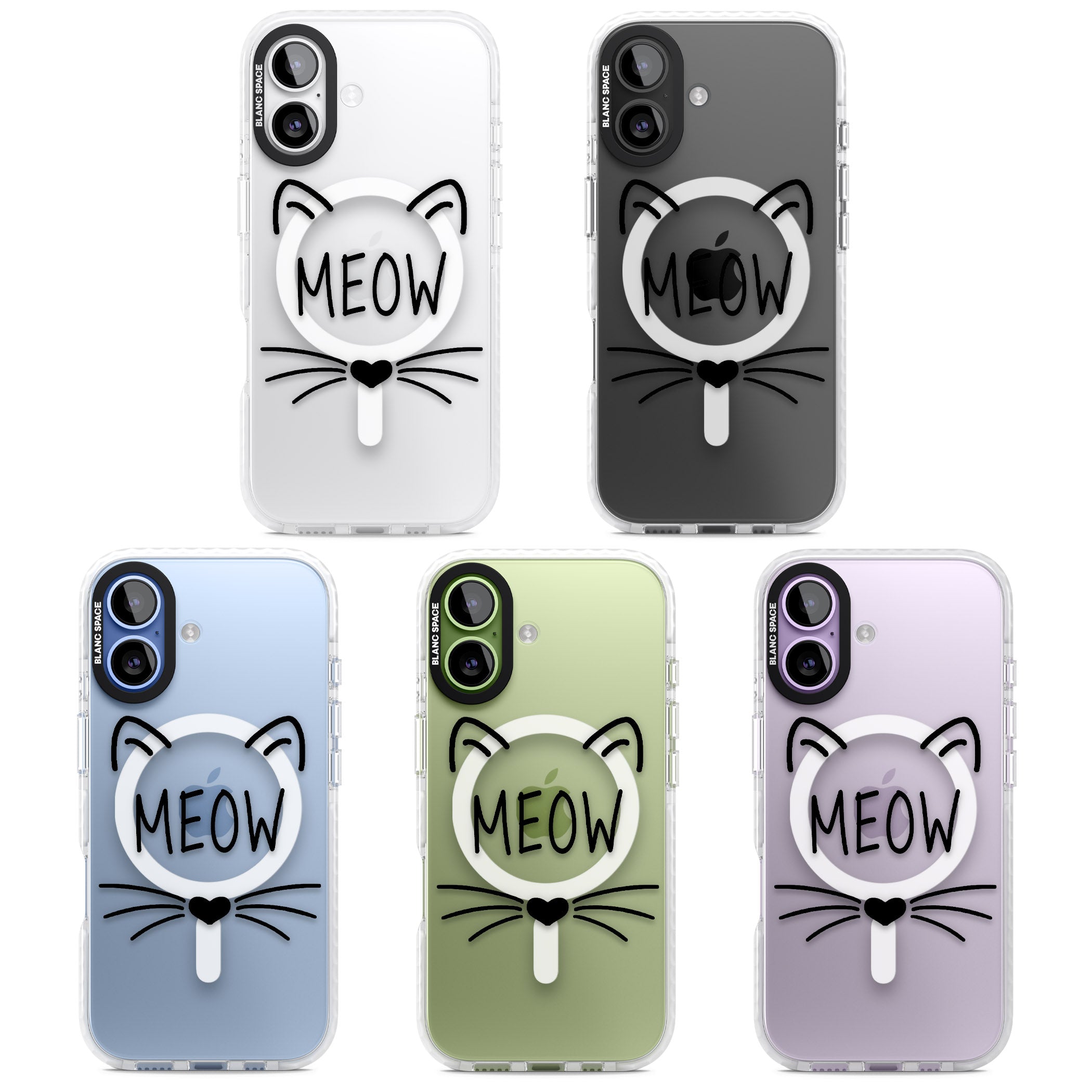 Cat Whiskers iPhone 17 Impact Pro Clear Phone Case APT Impact Protection