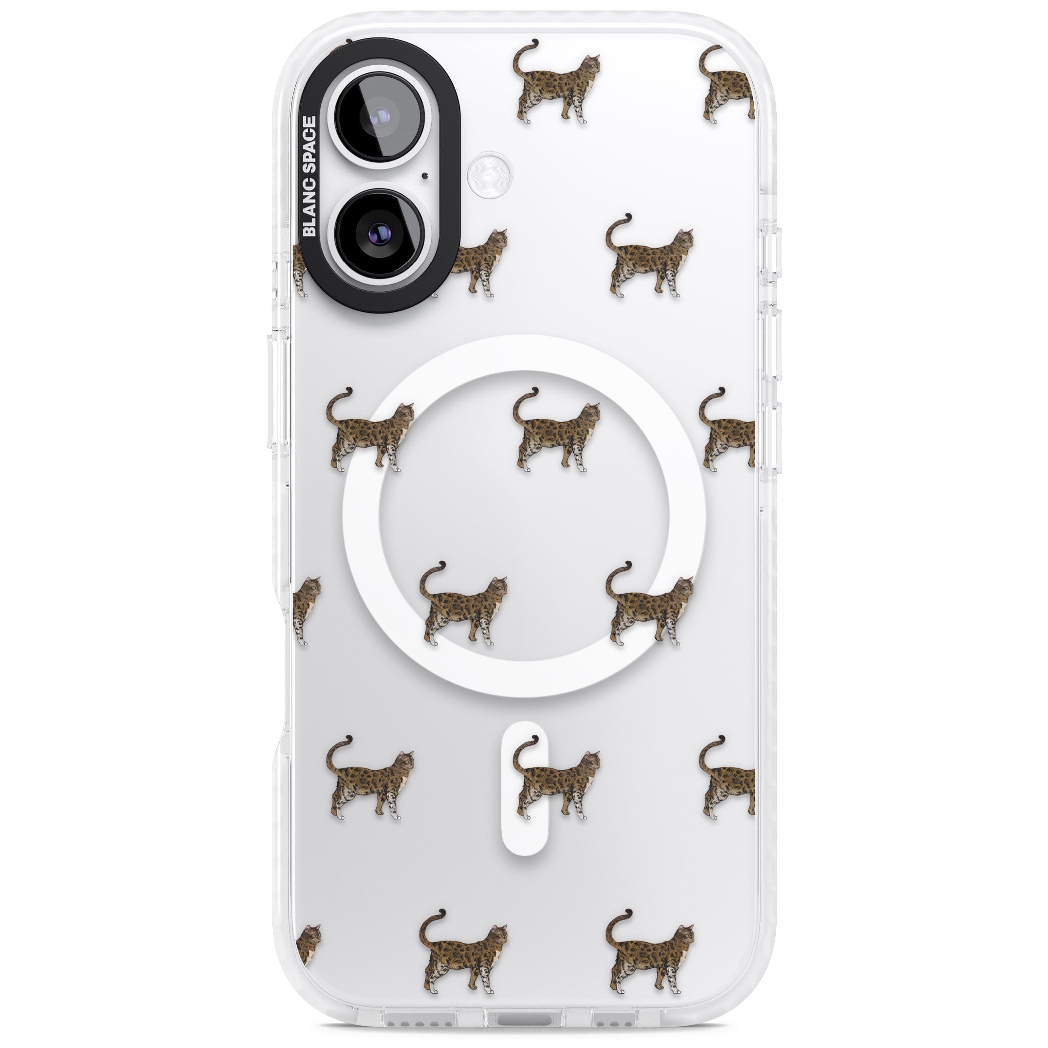 Bengal Cat Pattern iPhone 17 Impact Pro Clear Phone Case