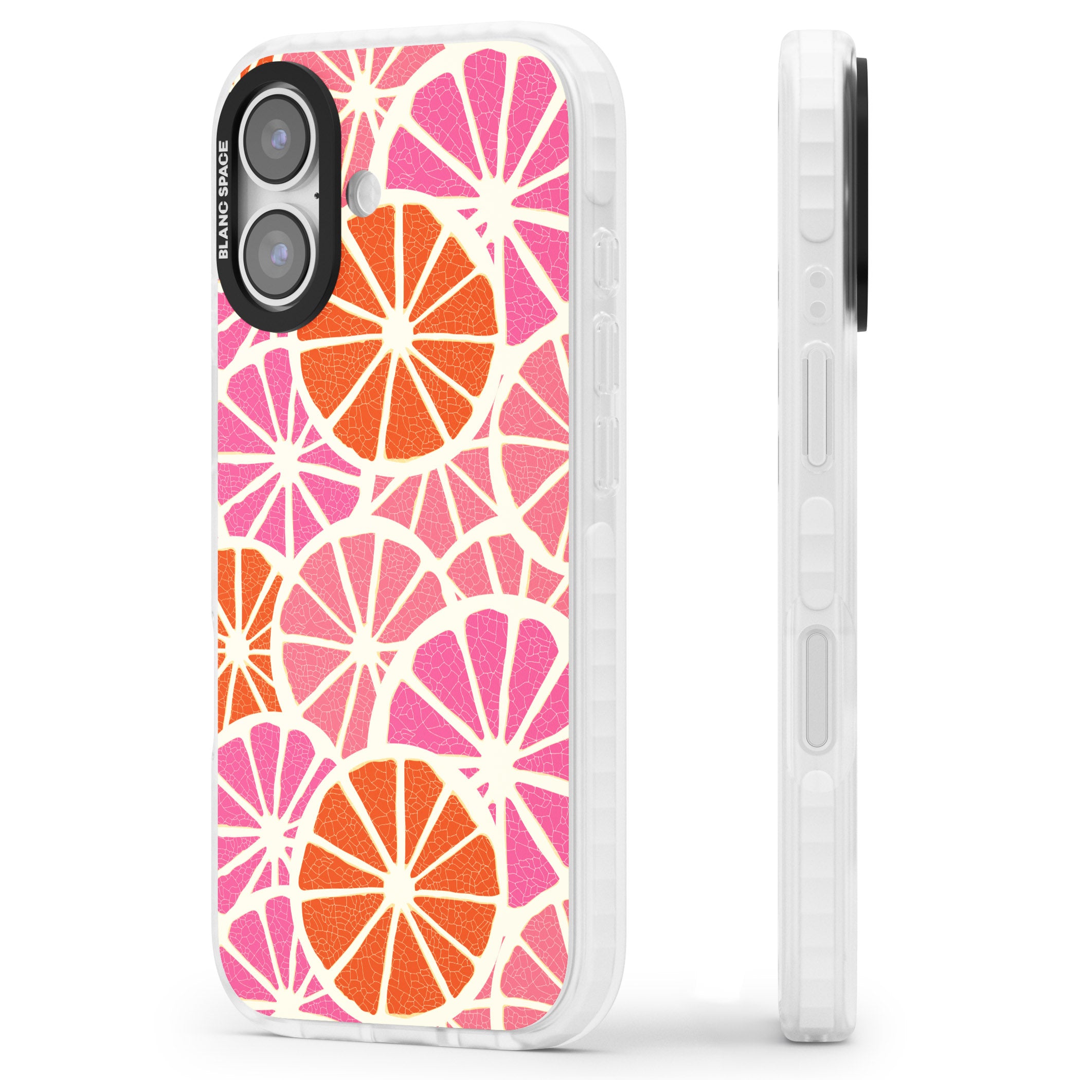 Citrus Slices iPhone 17 Impact Pro Clear Phone Case Side Profile