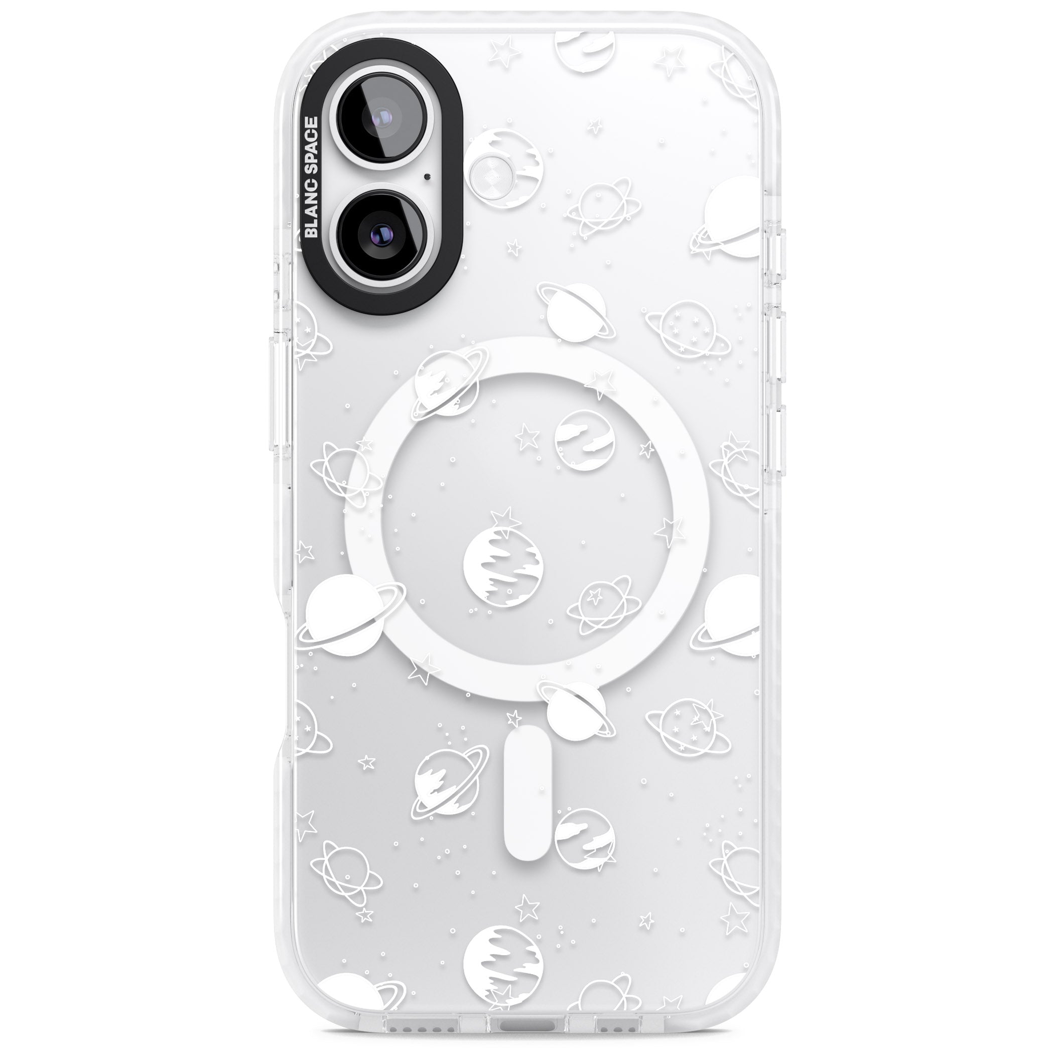 Cosmic Black Planet iPhone 17 Impact Pro Clear Phone Case