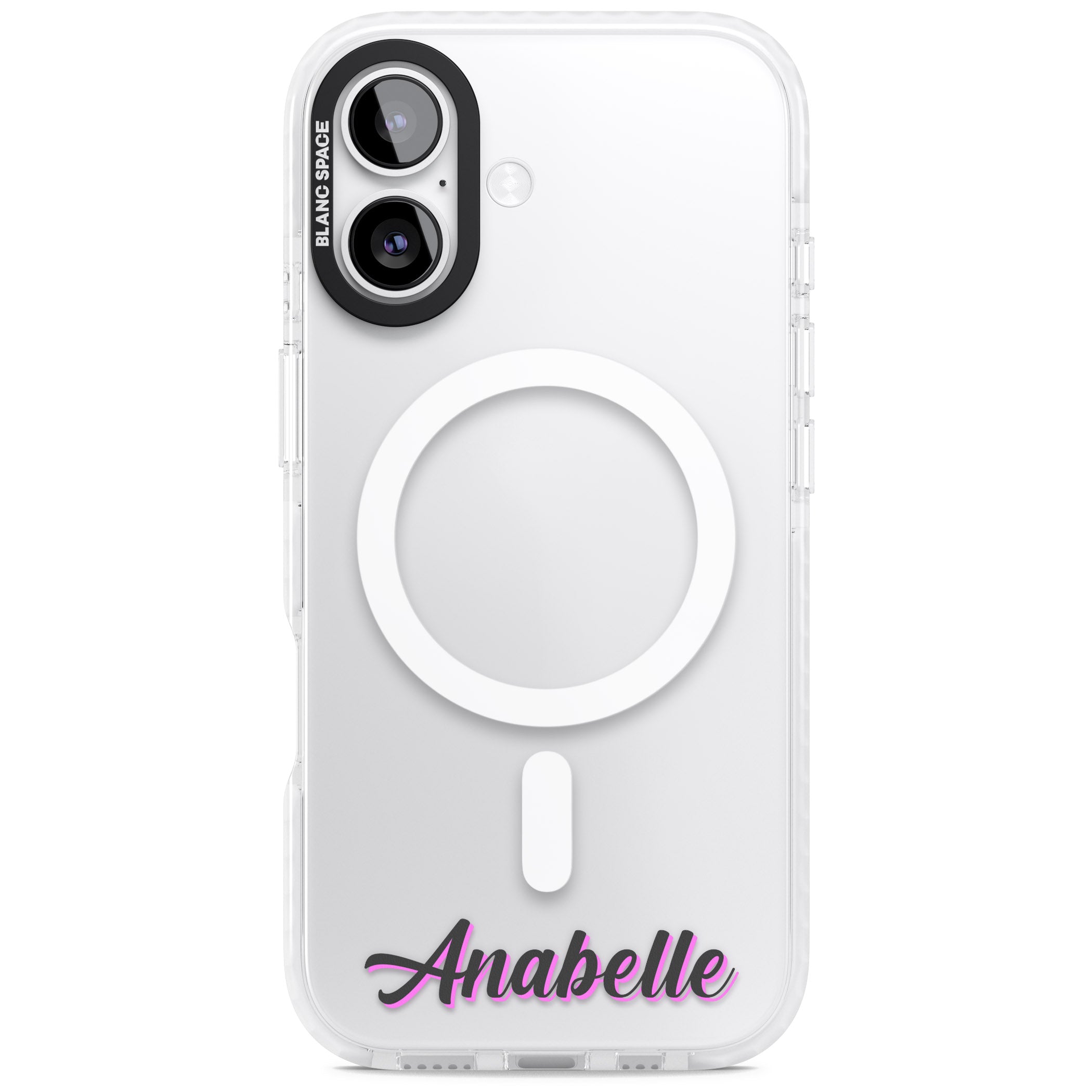Personalised Cute Bottom Name iPhone 17 Impact Pro Clear Phone Case