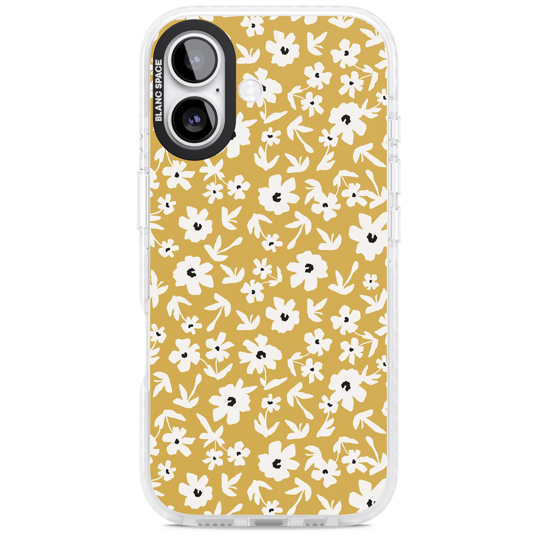 Mustard Floral iPhone 17 Impact Pro Clear Phone Case