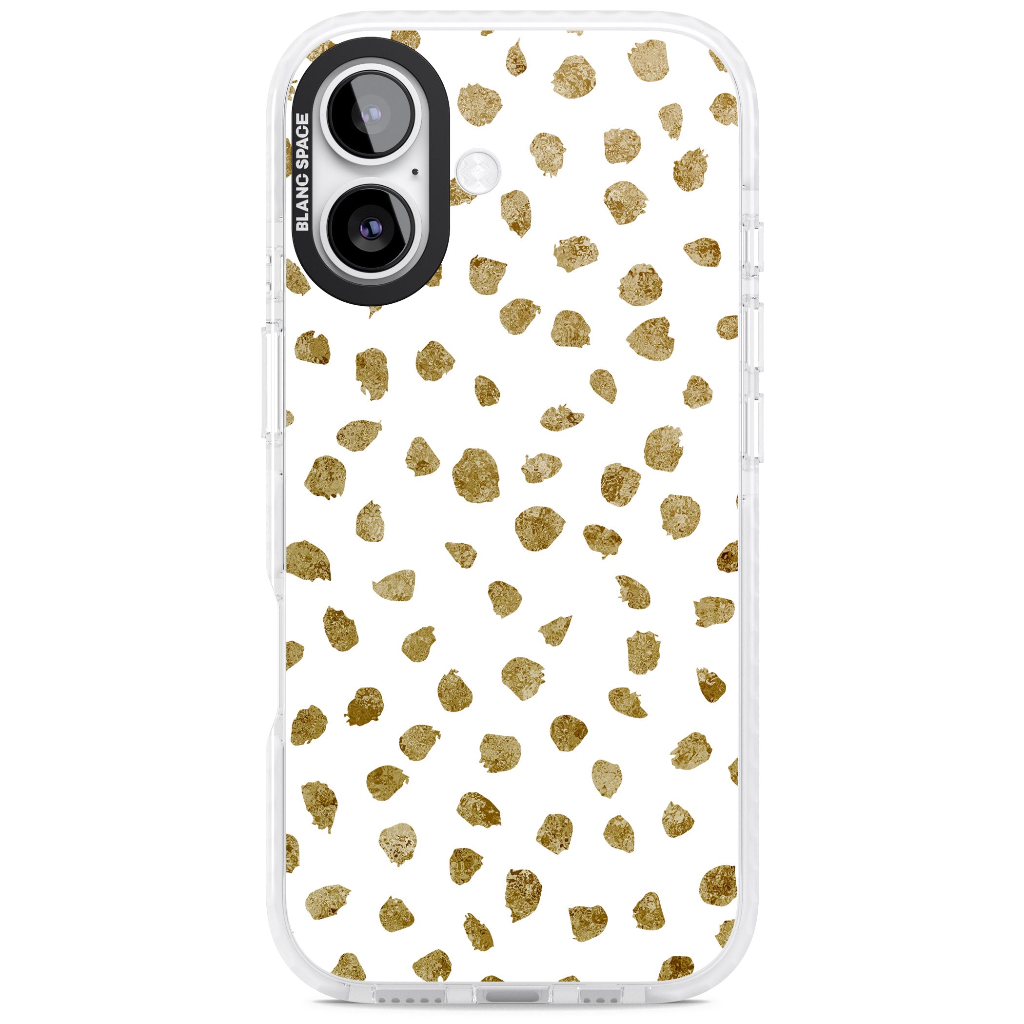Golden Speckle iPhone 17 Impact Pro Clear Phone Case