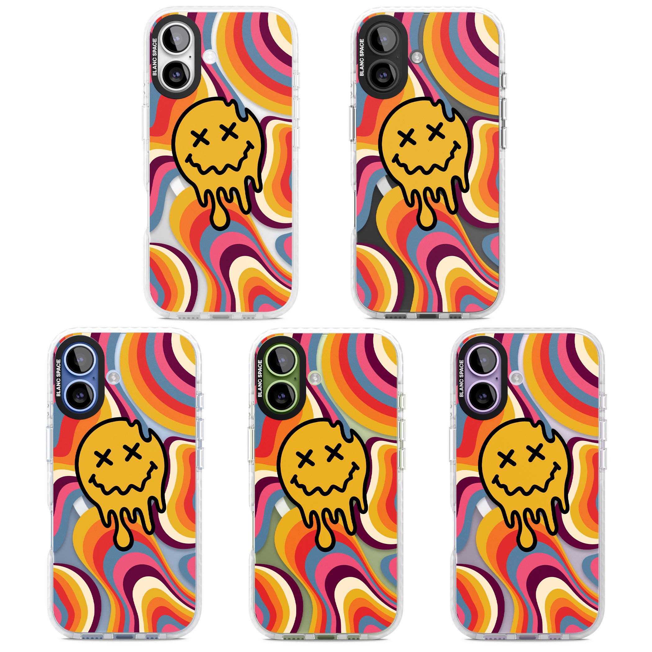 Trippy Face Melt iPhone 17 Impact Pro Clear Phone Case APT Impact Protection