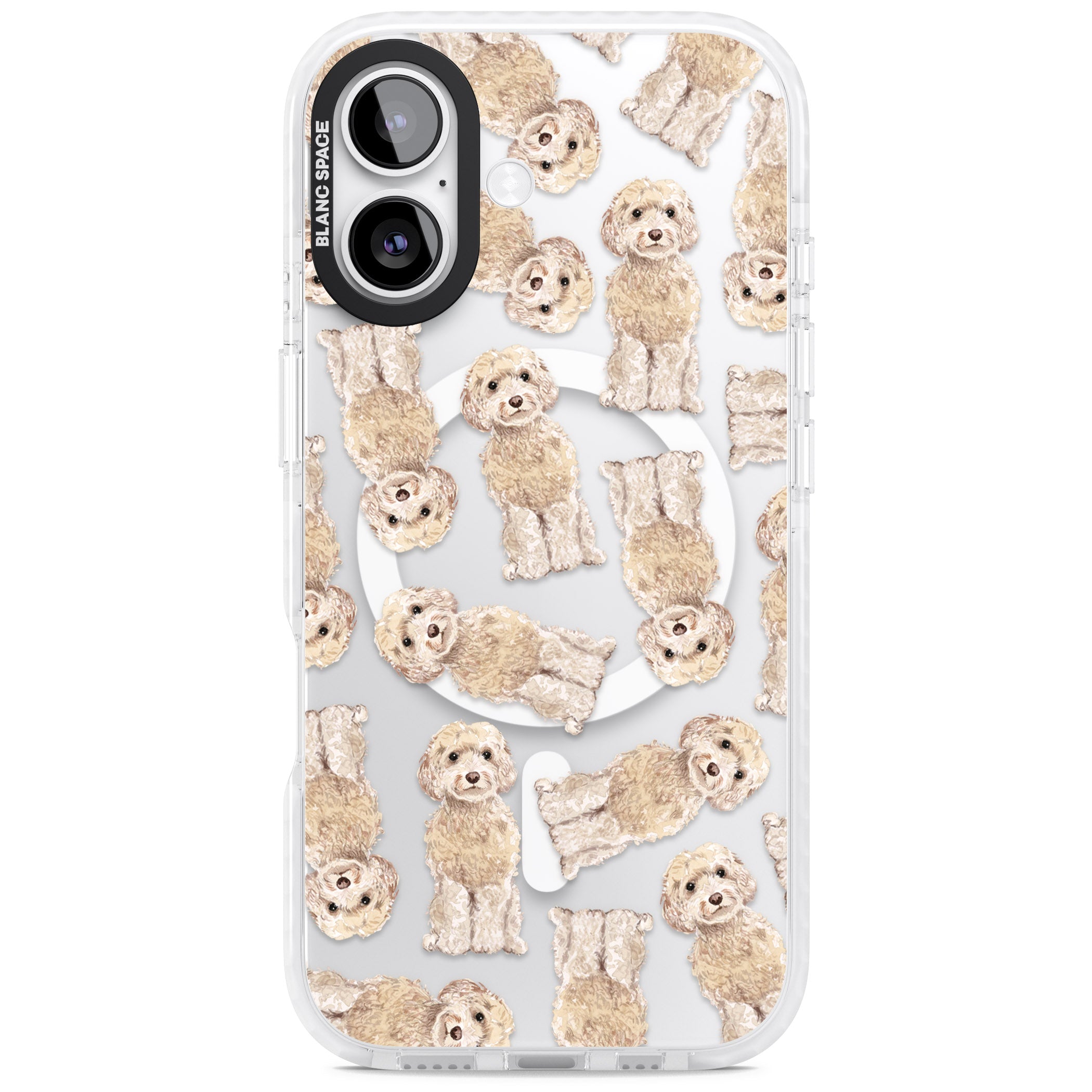 Cockapoo Patterned iPhone 17 Impact Pro Clear Phone Case