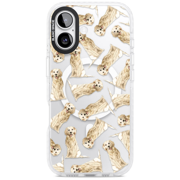Golden Retriever Watercolor Pattern