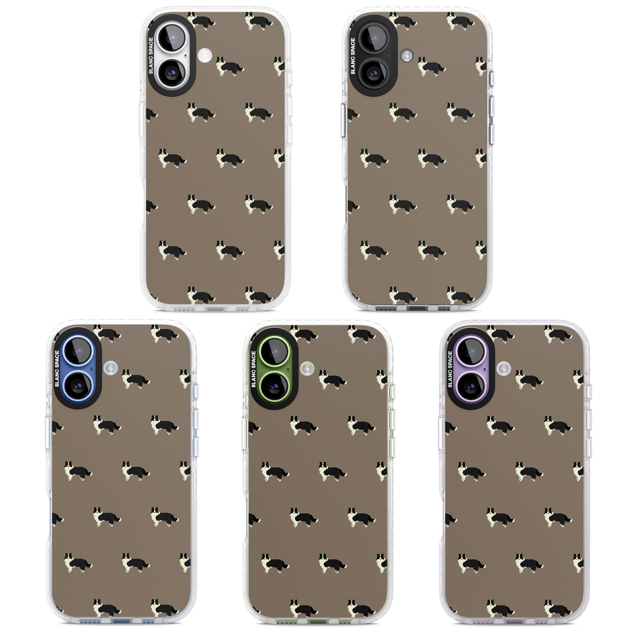 Border Collie Pattern Classic iPhone 17 Impact Pro Clear Phone Case APT Impact Protection