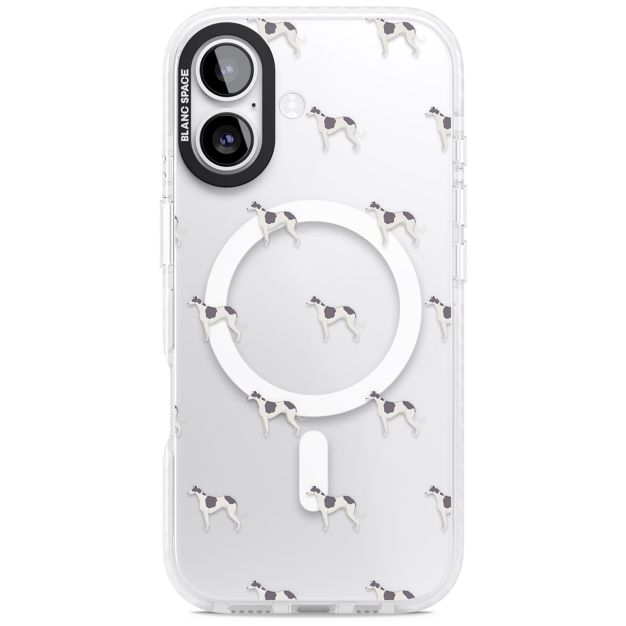 Greyhound Pattern iPhone 17 Impact Pro Clear Phone Case