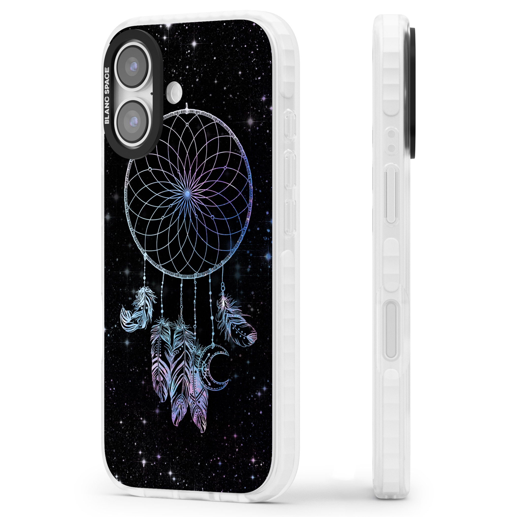 Dreamcatcher Galaxy iPhone 17 Impact Pro Clear Phone Case Side Profile