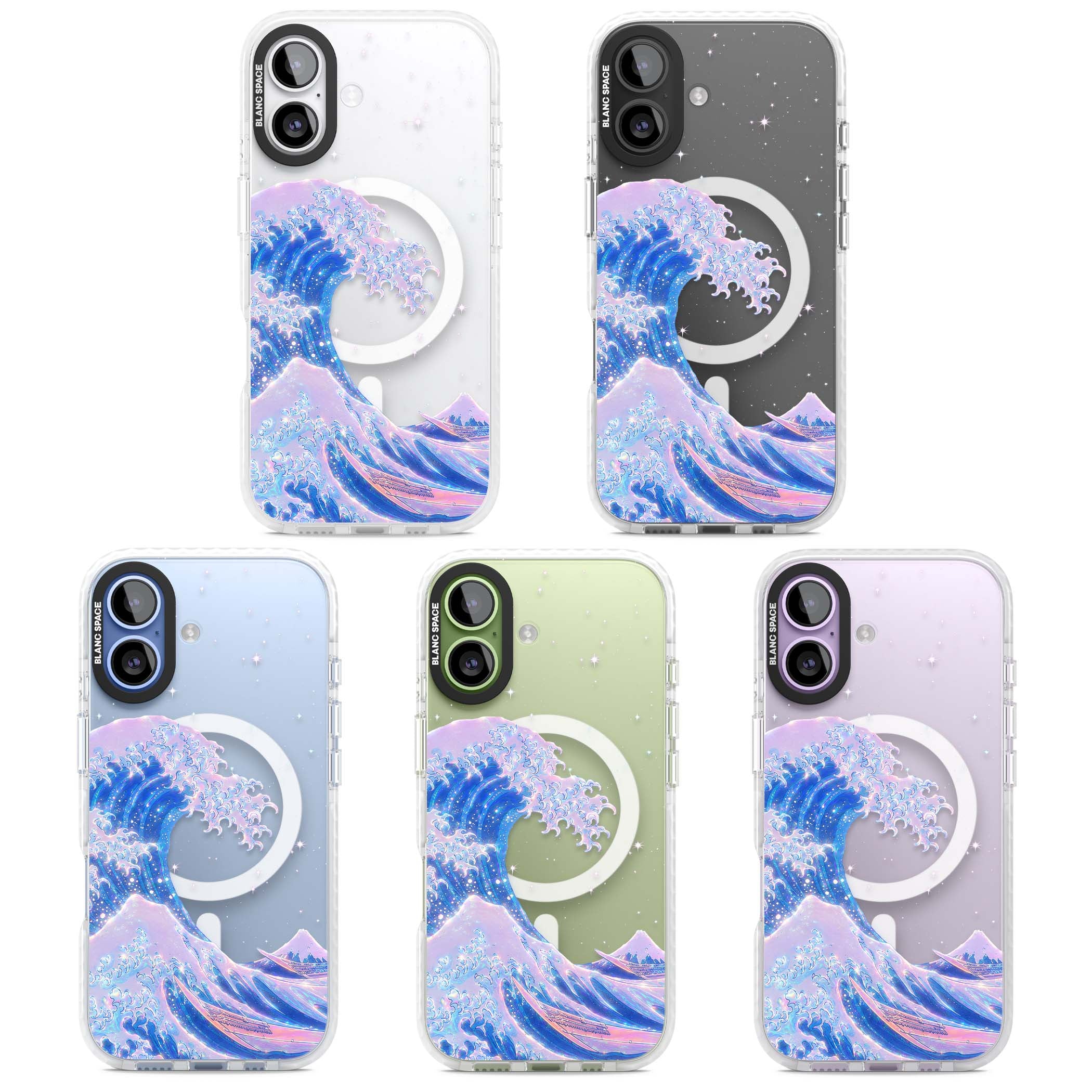 The Great Wave In Opal japanese iPhone case | Impact Magsafe case for iPhone 17