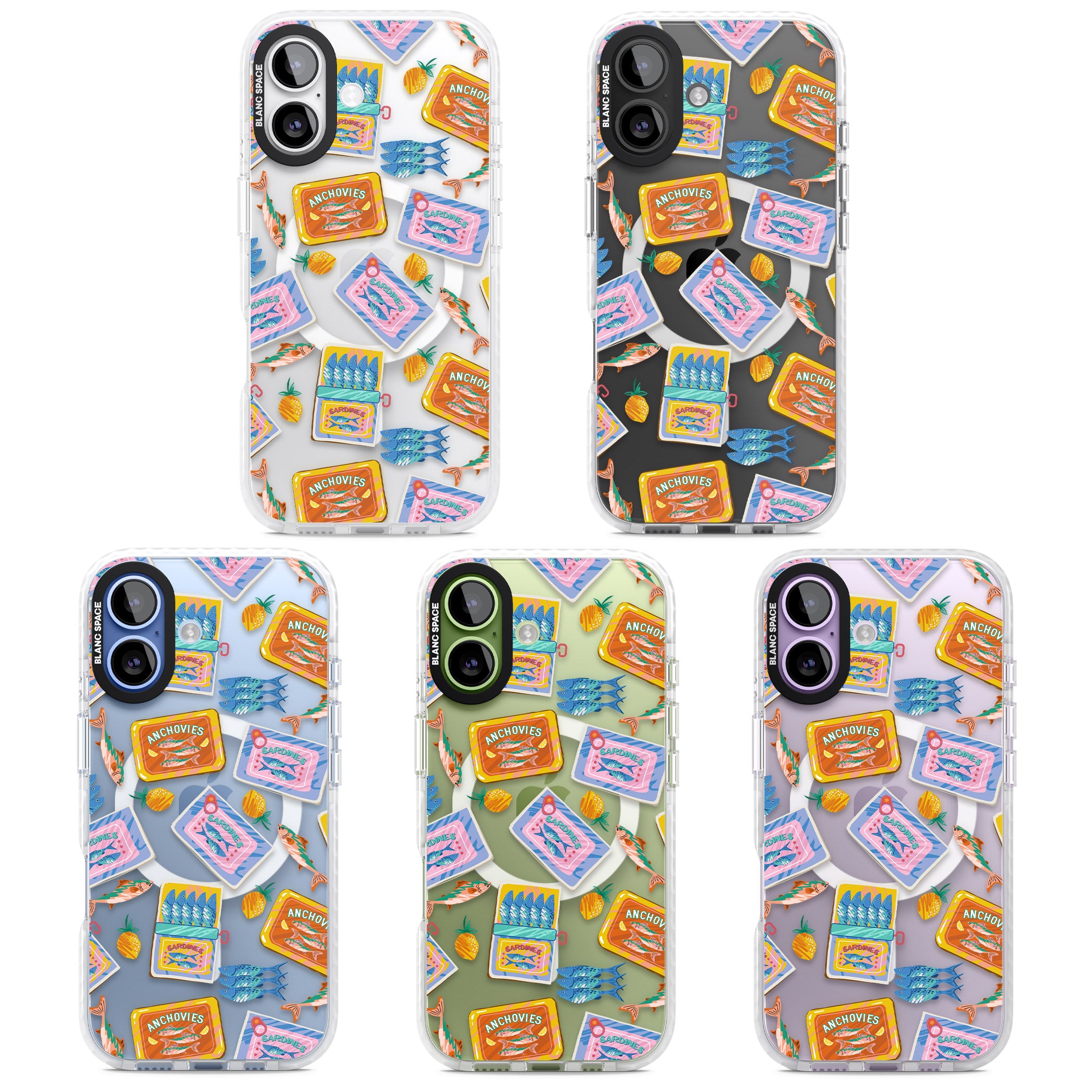 Sardines & Anchovies iPhone 17 Impact Pro Clear Phone Case APT Impact Protection