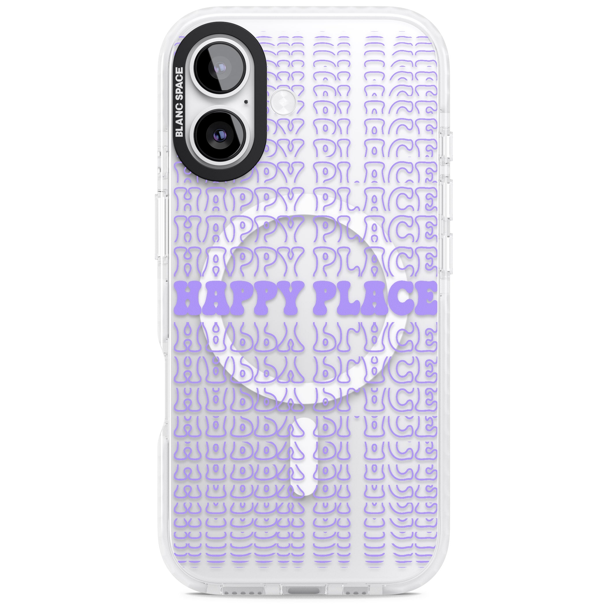 Happy Place (Purple) iPhone 17 Impact Pro Clear Phone Case