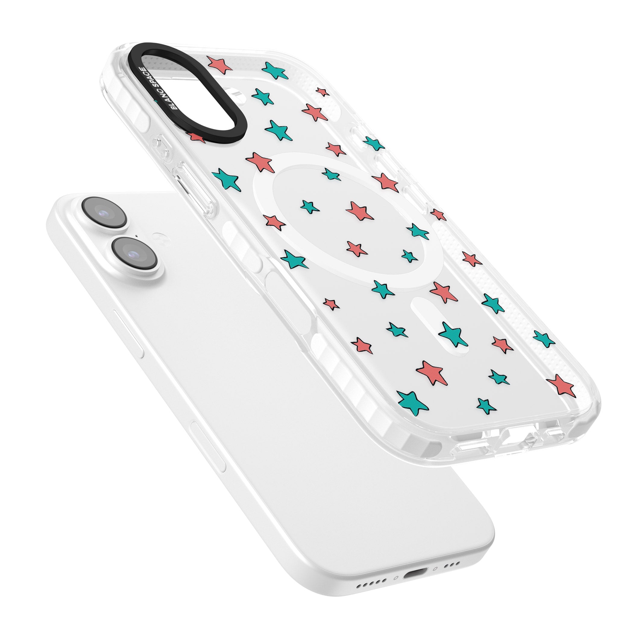 Heartstopper Stars Pattern iPhone 17 Impact Pro Clear Phone Case Colours