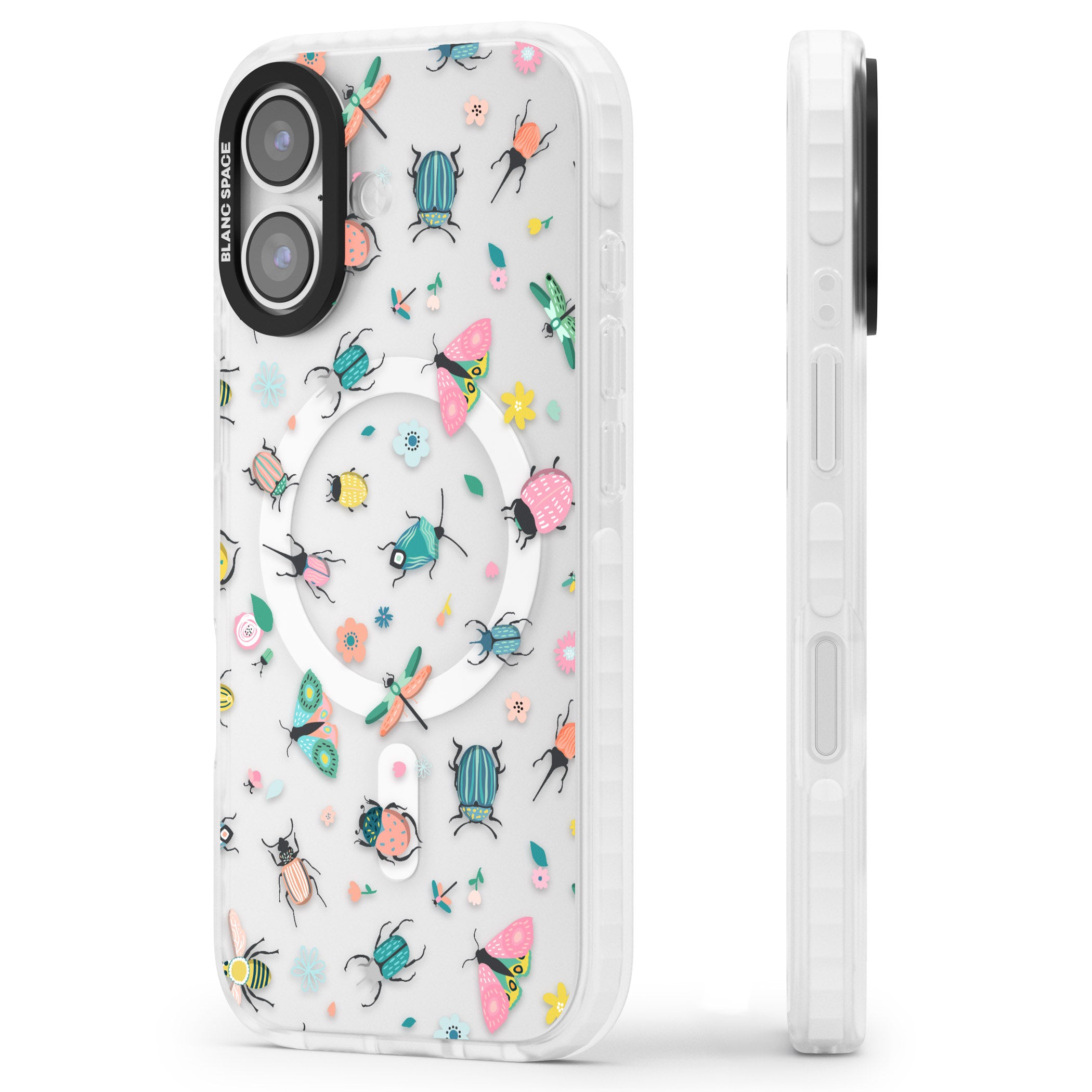 Playful Bug Life iPhone 17 Impact Pro Clear Phone Case Side Profile