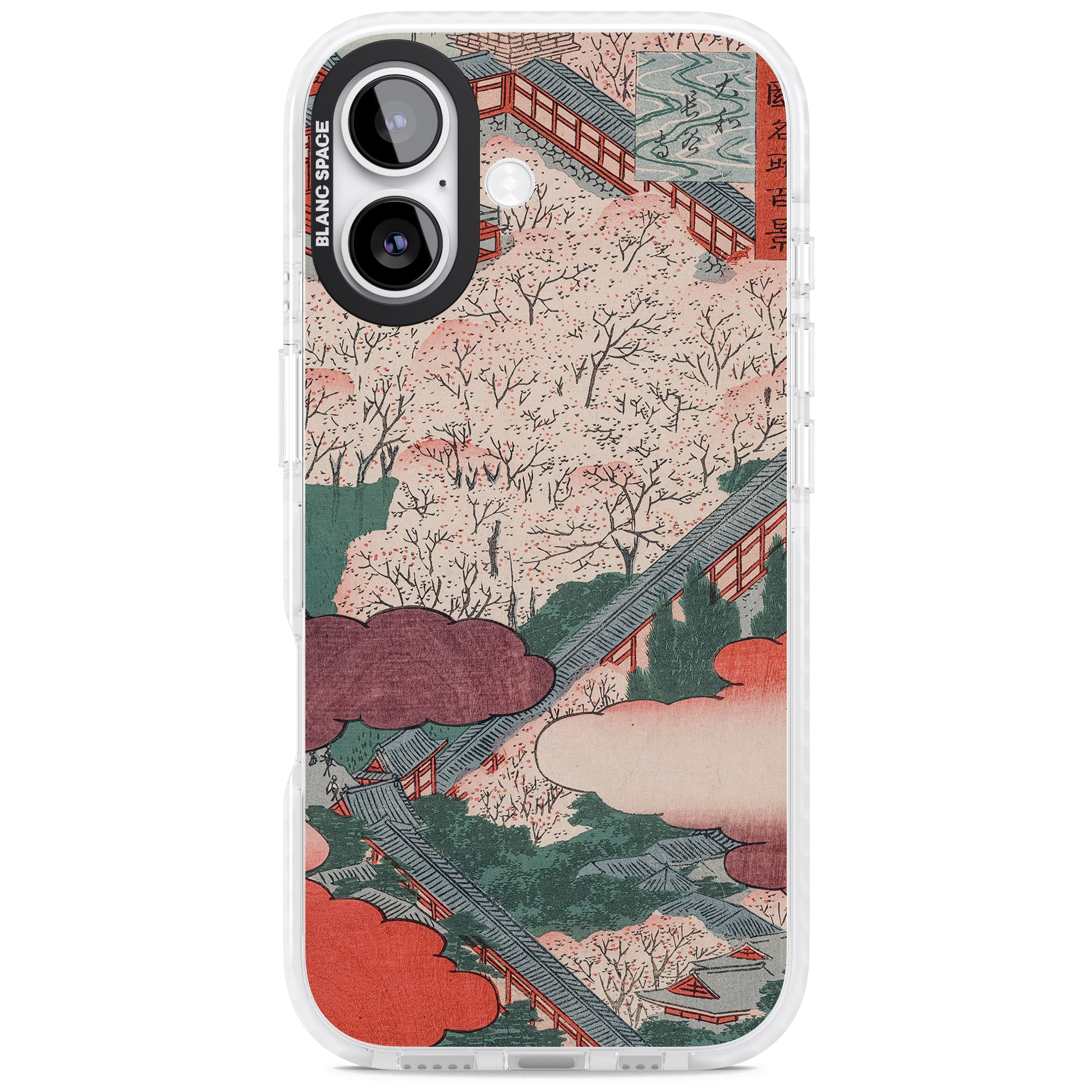 Vintage Japanese Illustrations Japanese City iPhone 17 Impact Pro Clear Phone Case