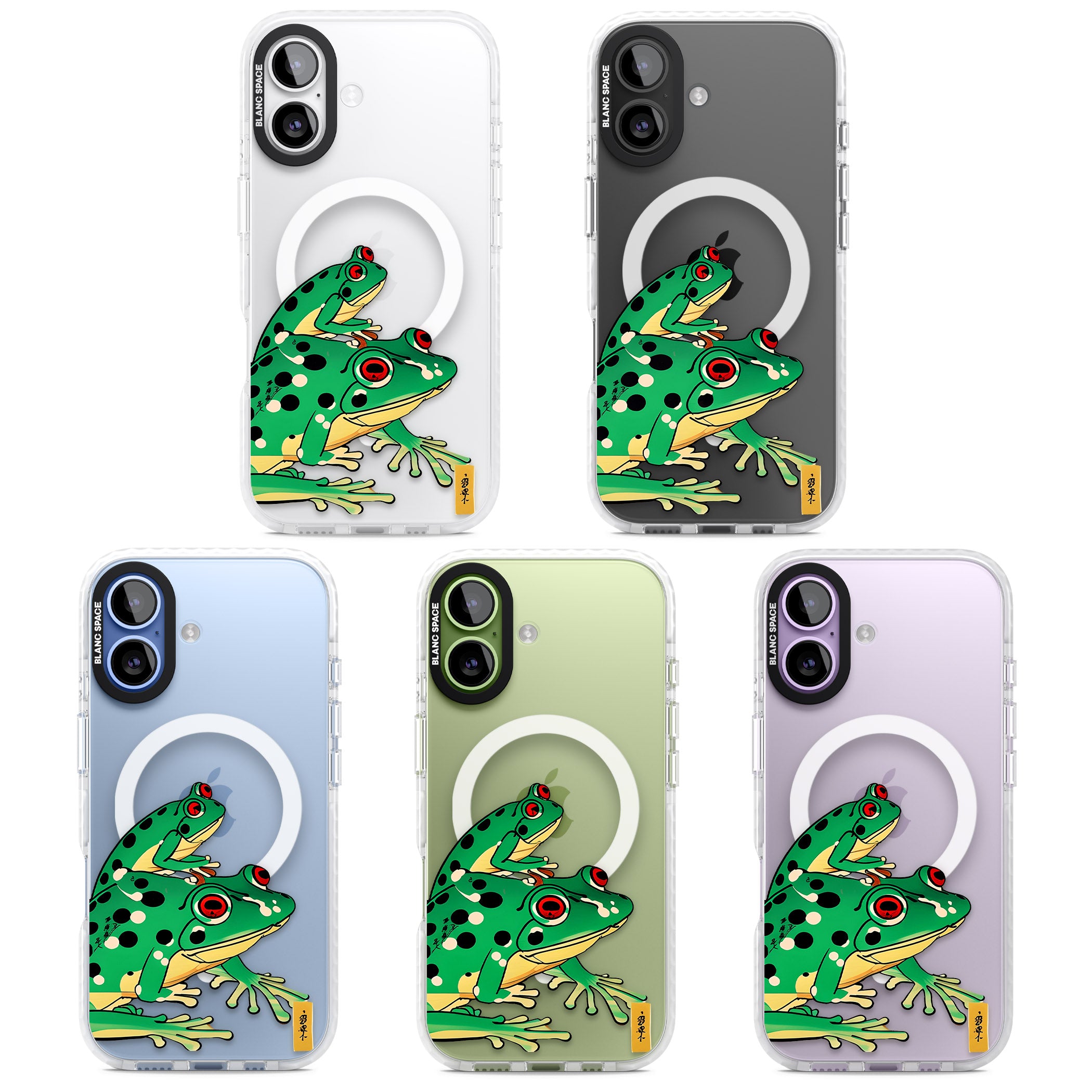 Matsumoto Hoji Frog Green iPhone 17 Impact Pro Clear Phone Case APT Impact Protection