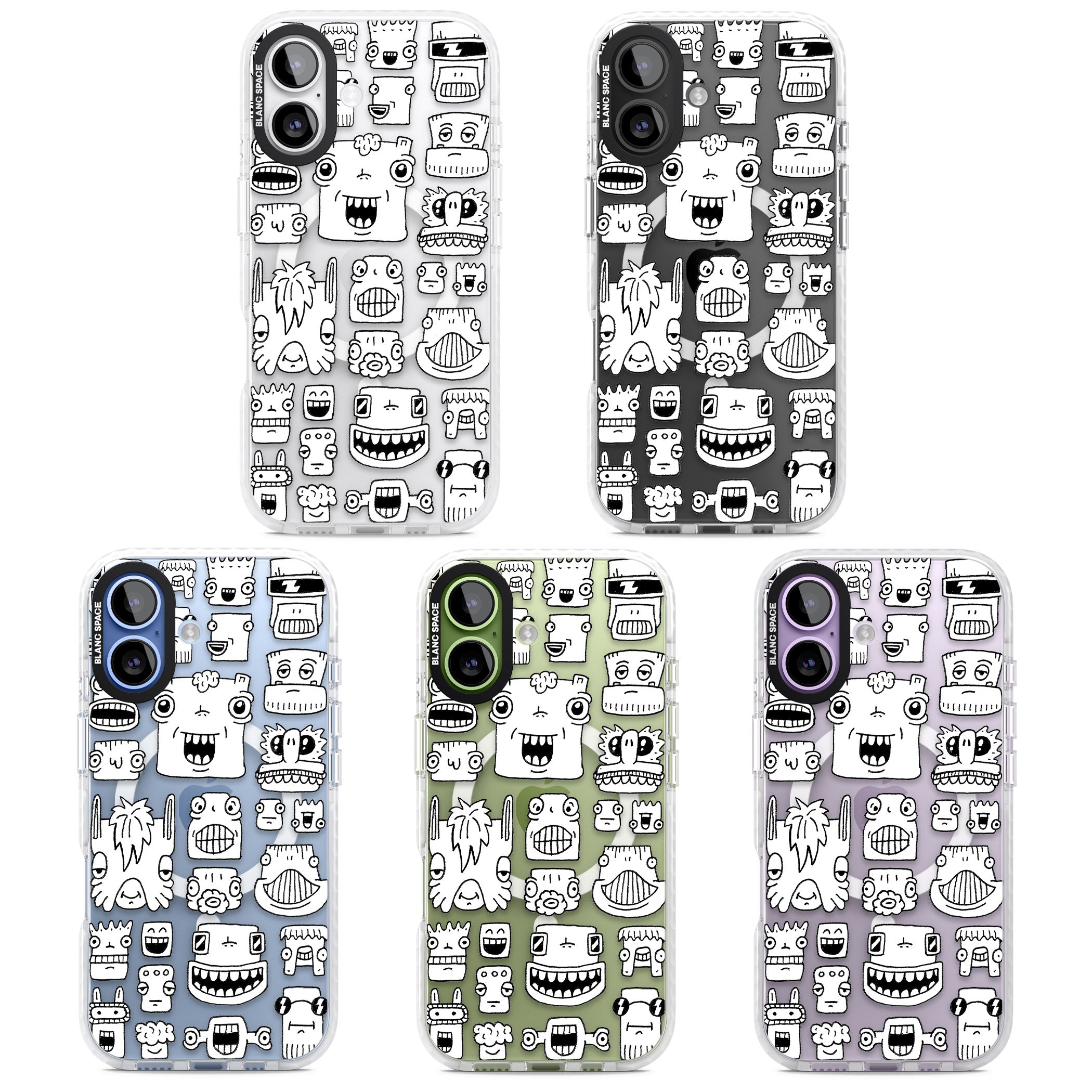 Burst Heads iPhone 17 Impact Pro Clear Phone Case APT Impact Protection