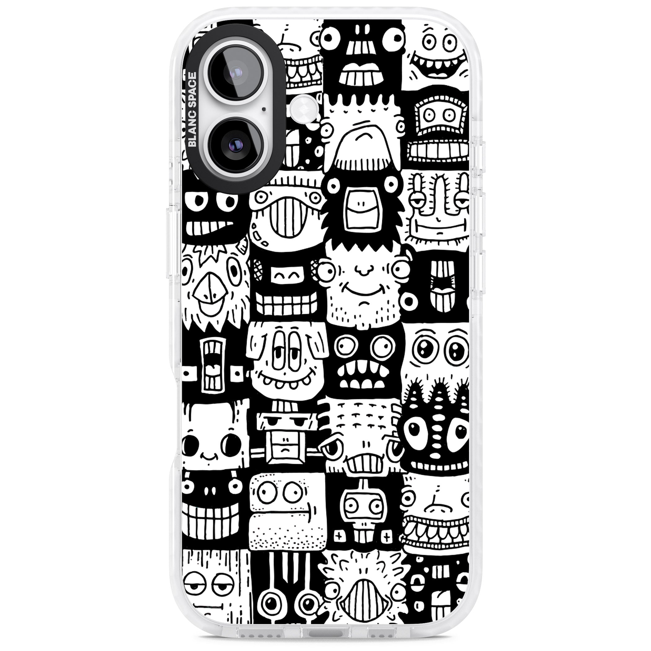 Checkerboard Heads iPhone 17 Impact Pro Clear Phone Case