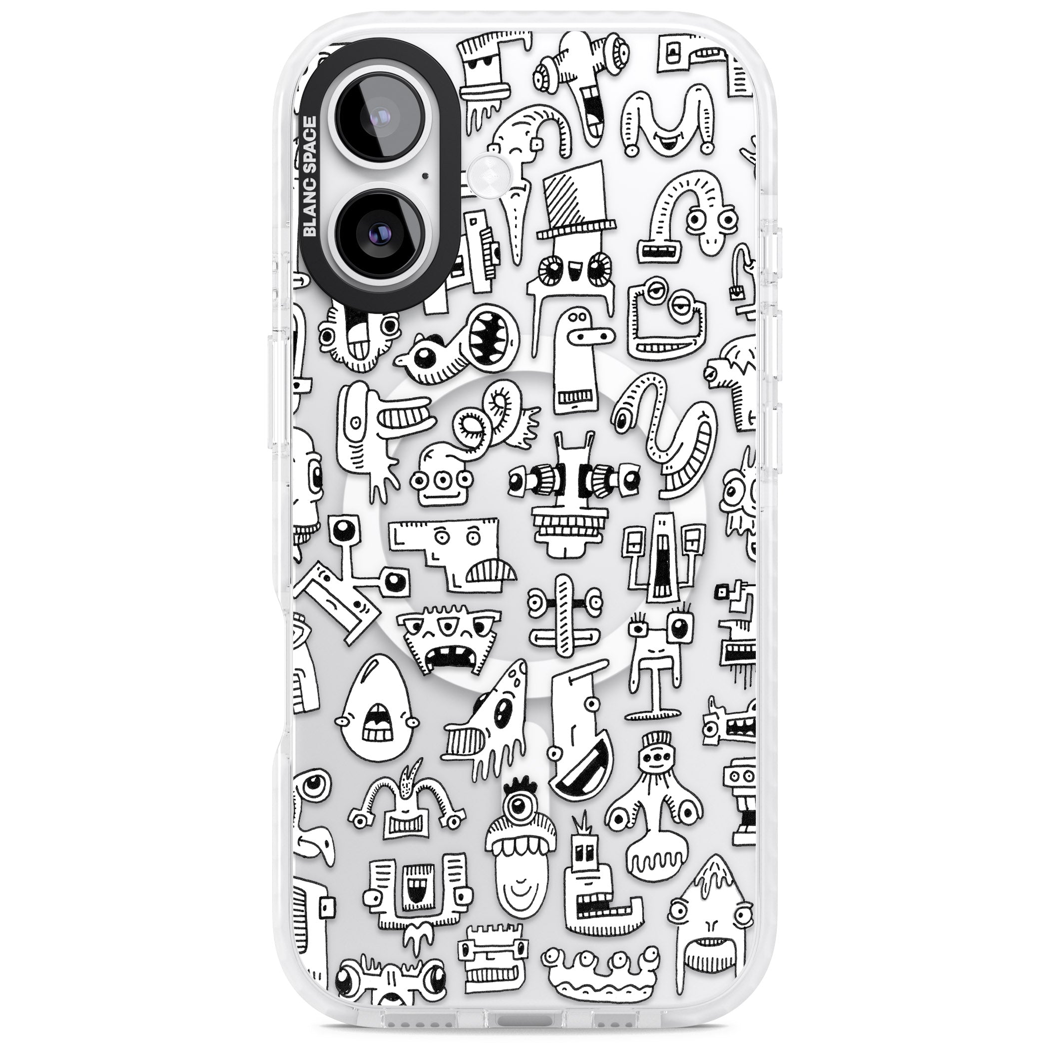 Weird Friends iPhone 17 Impact Pro Clear Phone Case