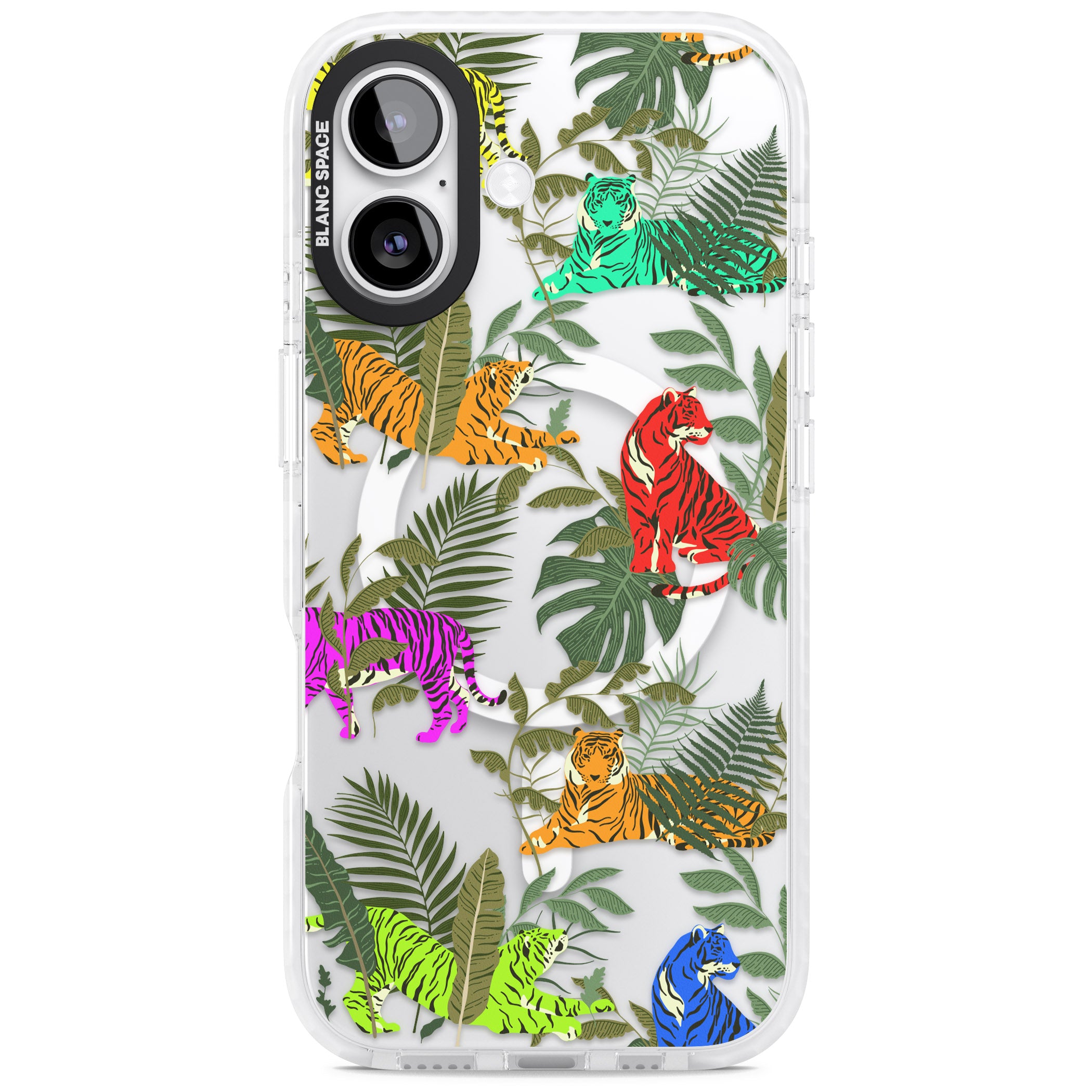 Colorful Jungle Tiger iPhone 17 Impact Pro Clear Phone Case