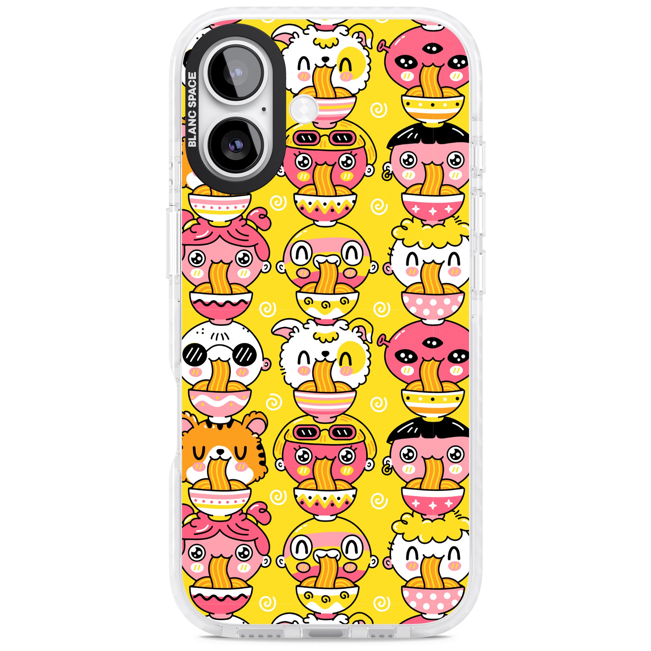 Ramen Noodle Kawaii Pattern iPhone 17 Impact Pro Clear Phone Case