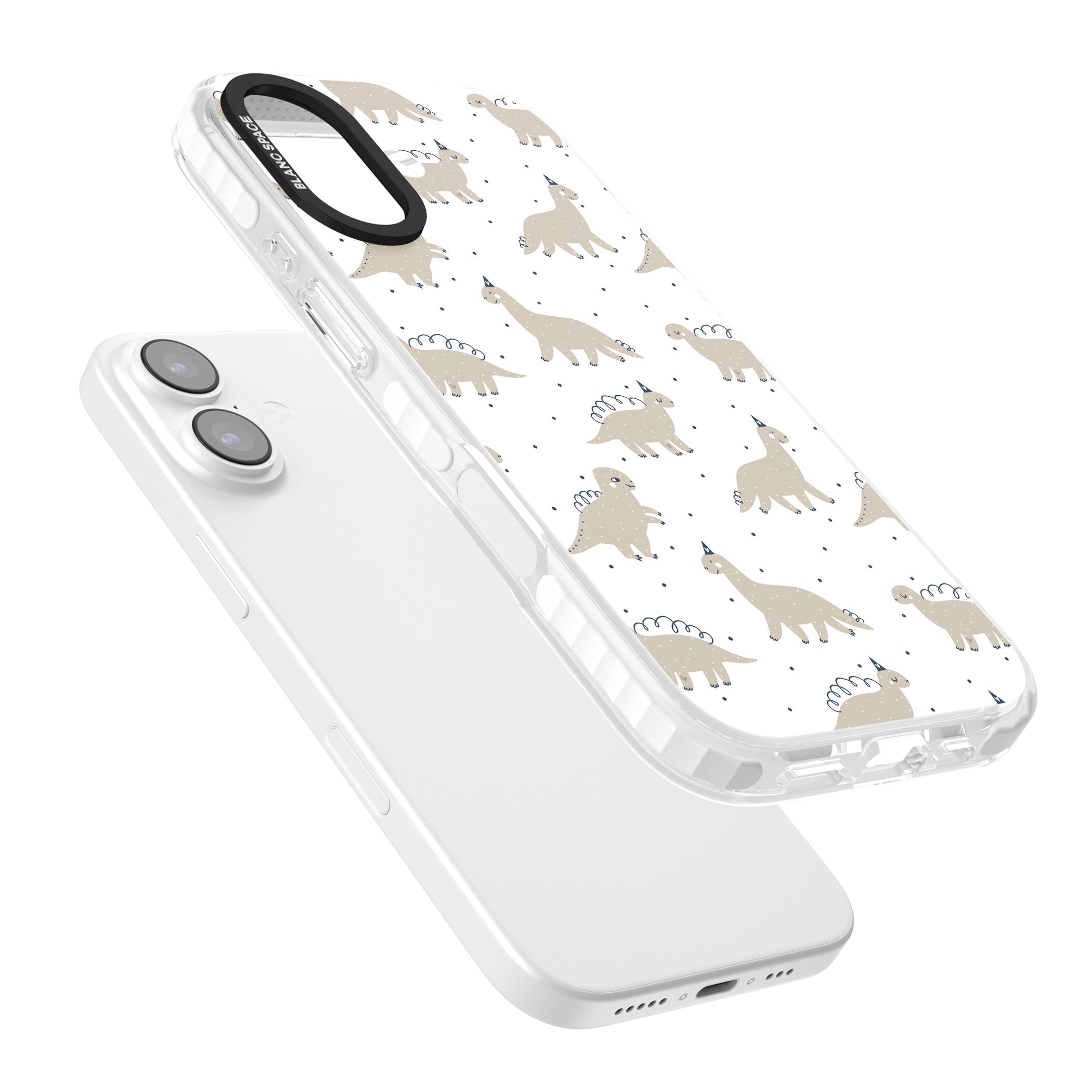 Party Dino Pattern iPhone 17 Impact Pro Clear Phone Case Colours