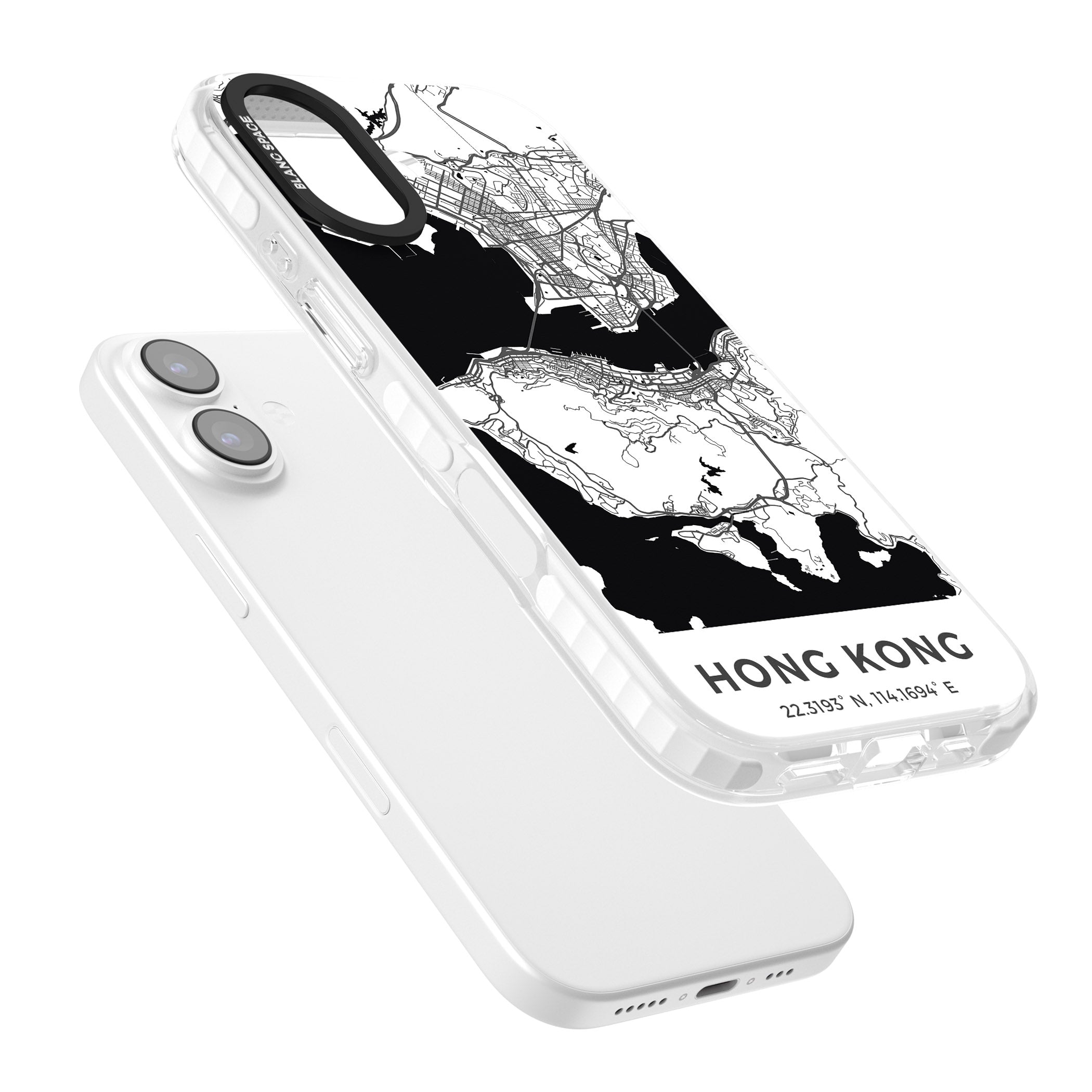 Hong Kong Map iPhone 17 Impact Pro Clear Phone Case Colours