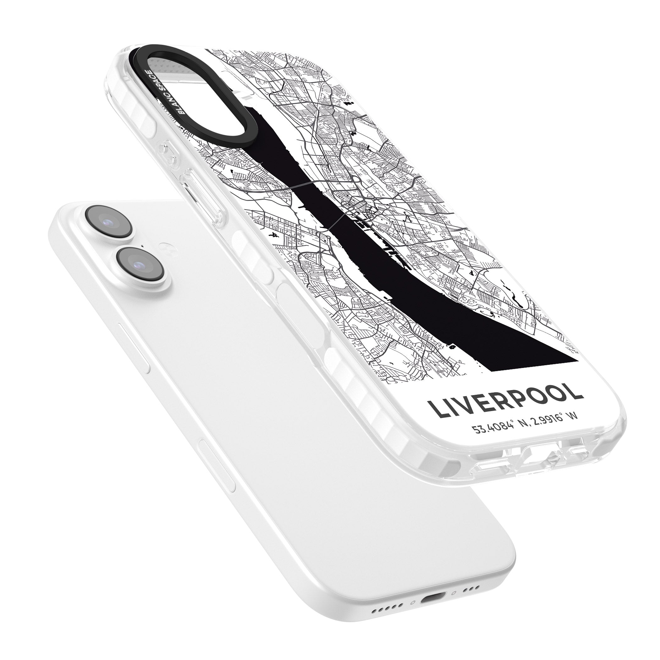 Liverpool Map iPhone 17 Impact Pro Clear Phone Case Colours