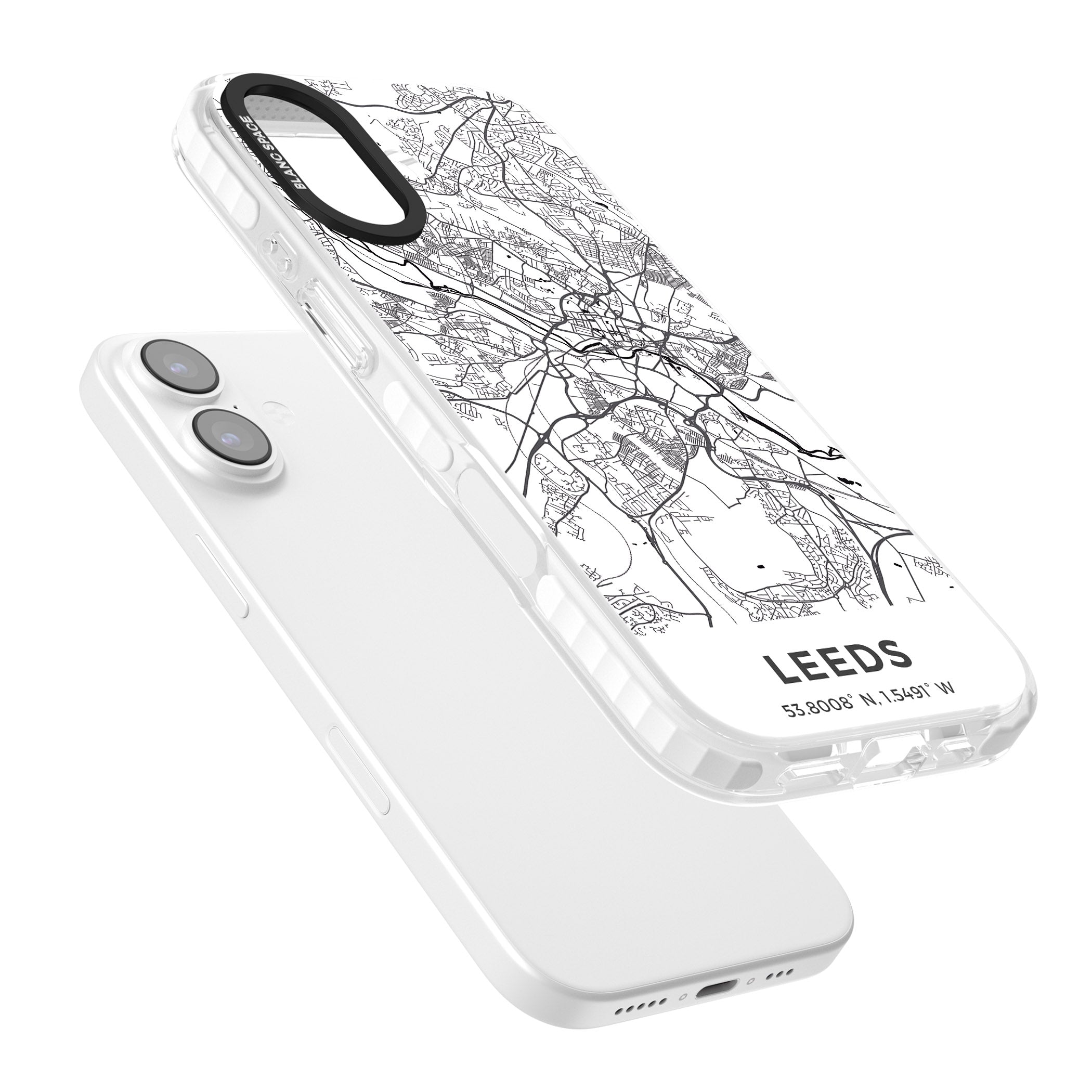 Leeds Map iPhone 17 Impact Pro Clear Phone Case Colours