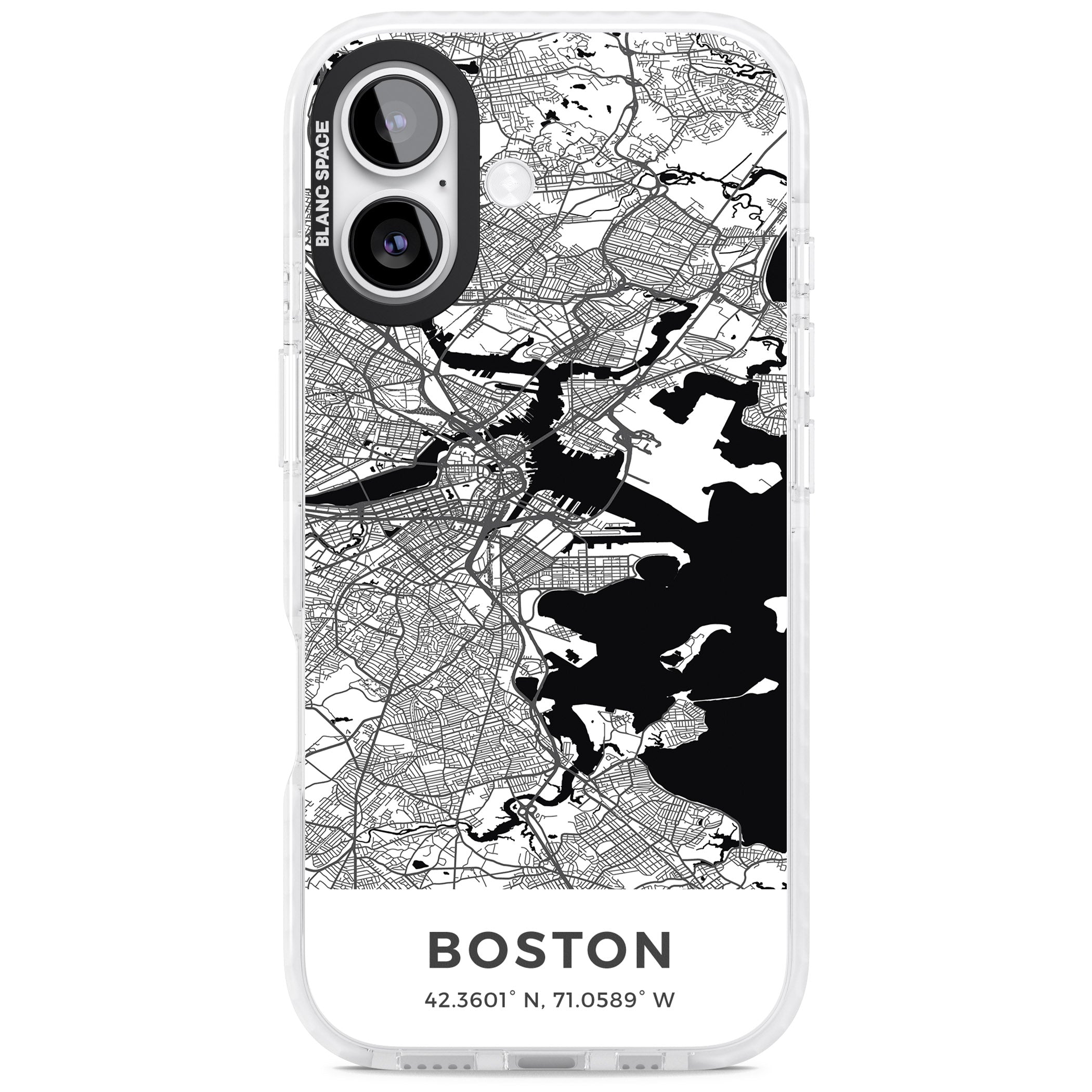 Boston Map iPhone 17 Impact Pro Clear Phone Case