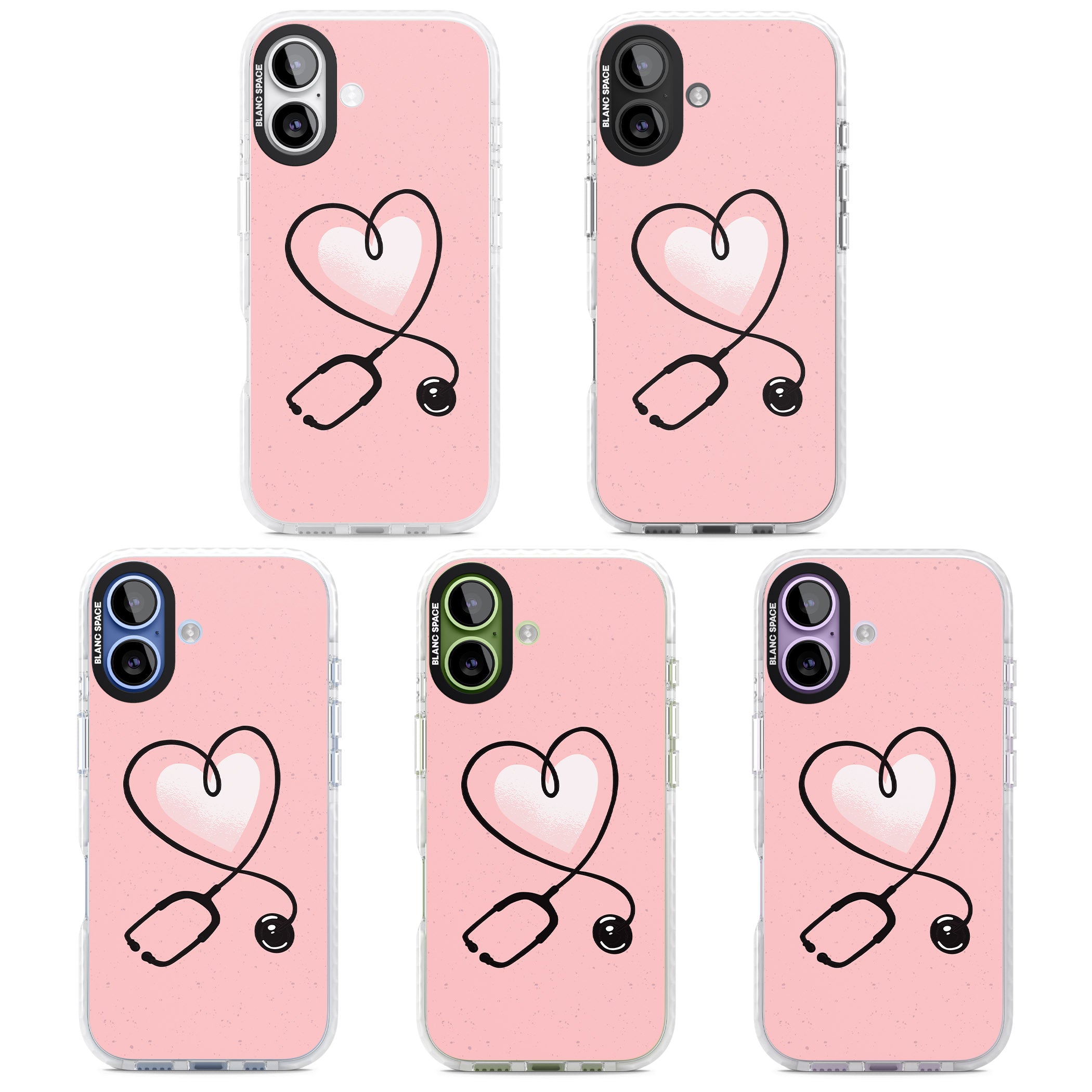 Stethoscope Heart iPhone 17 Impact Pro Clear Phone Case APT Impact Protection
