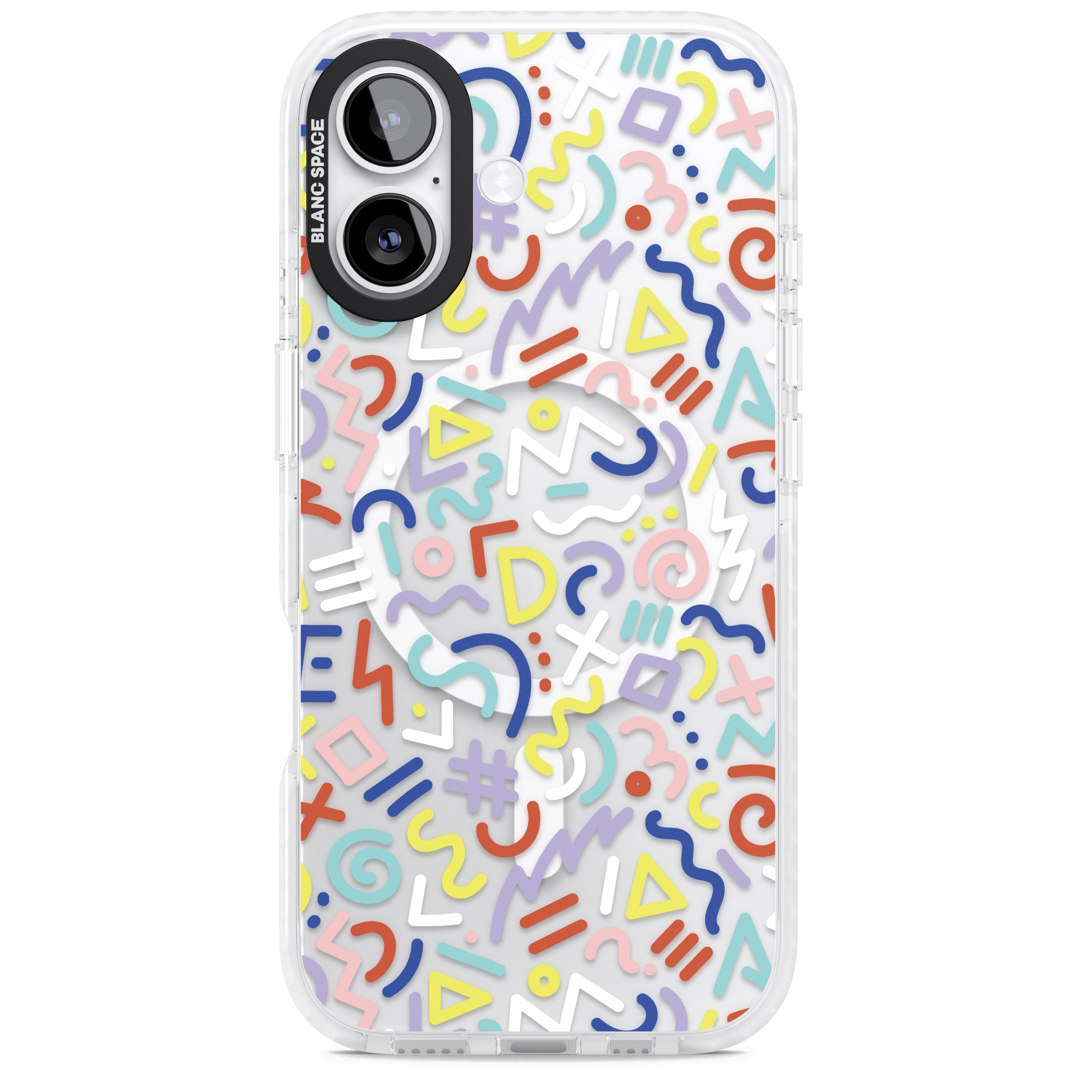 Colorful Retro Pattern iPhone 17 Impact Pro Clear Phone Case