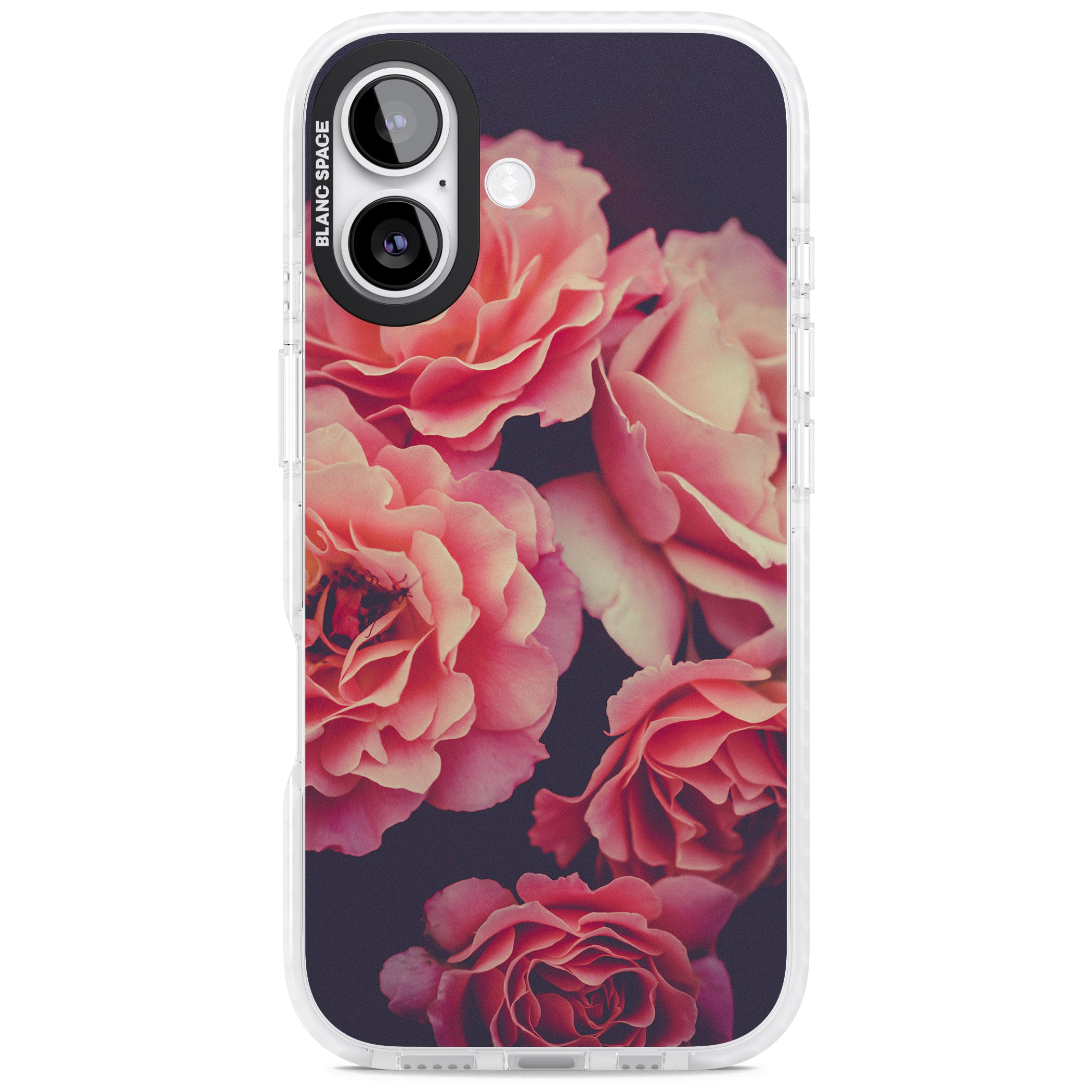 Midnight Rose Bloom iPhone 17 Impact Pro Clear Phone Case
