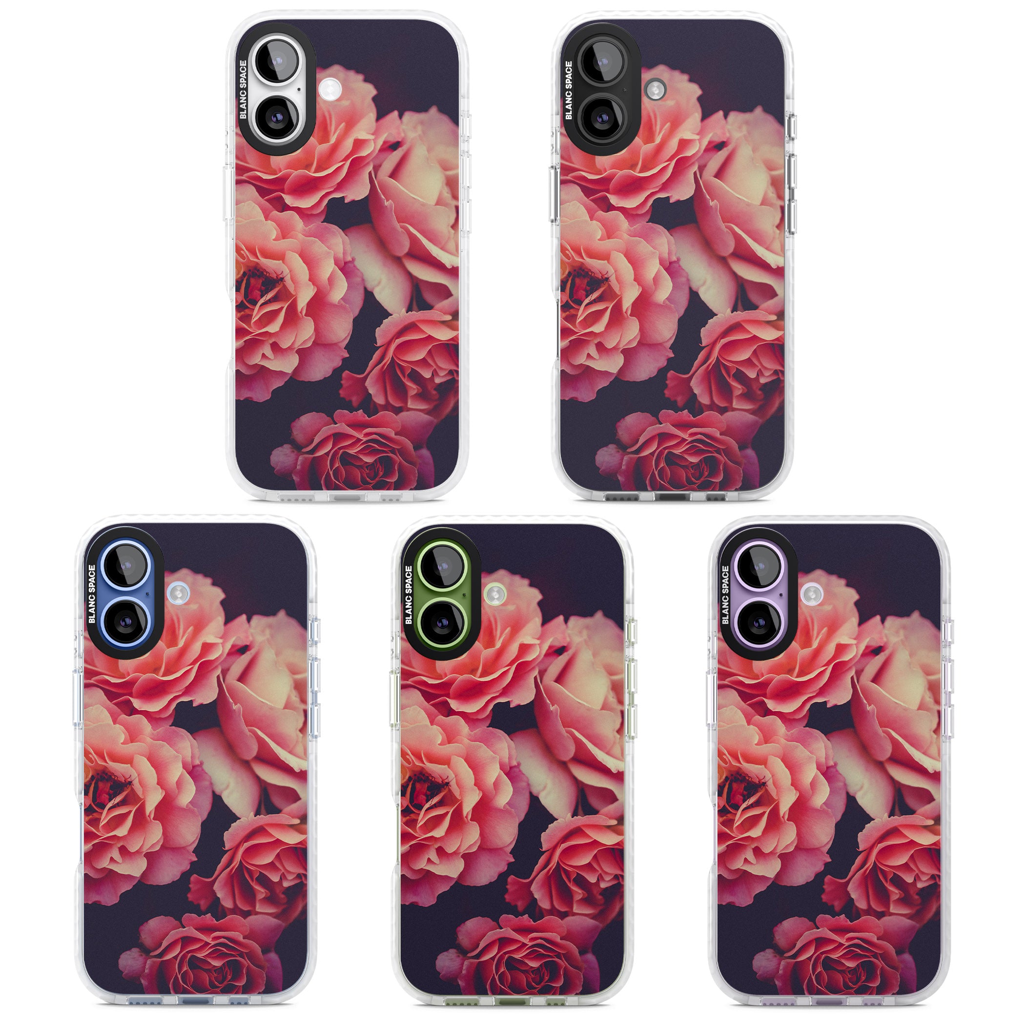 Midnight Rose Bloom iPhone 17 Impact Pro Clear Phone Case APT Impact Protection