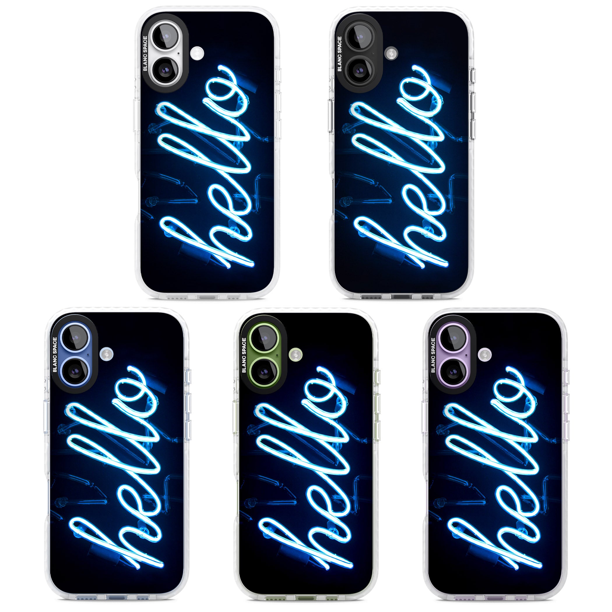 Hello Neon Sign iPhone 17 Impact Pro Clear Phone Case APT Impact Protection