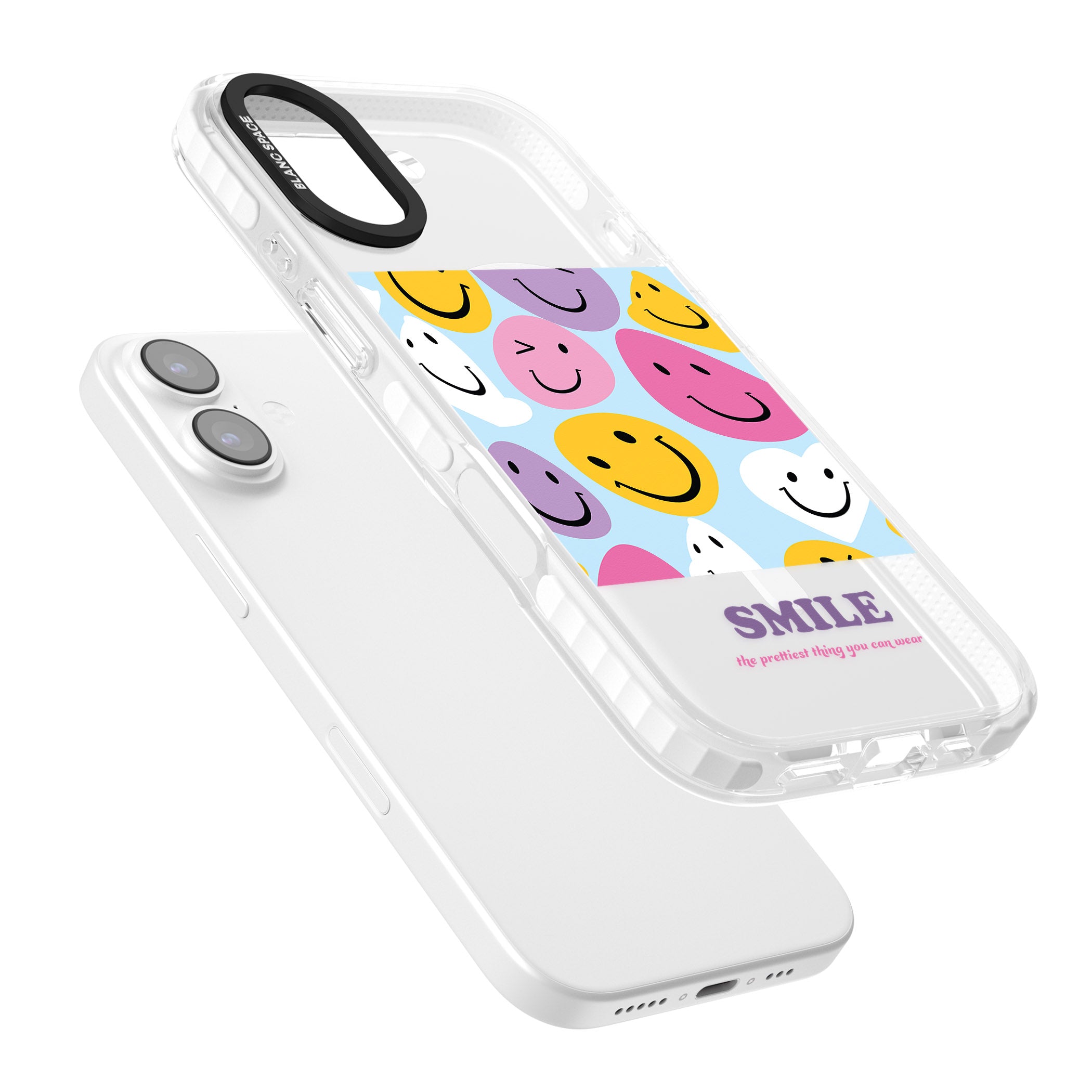 A Smile iPhone 17 Impact Pro Clear Phone Case Colours