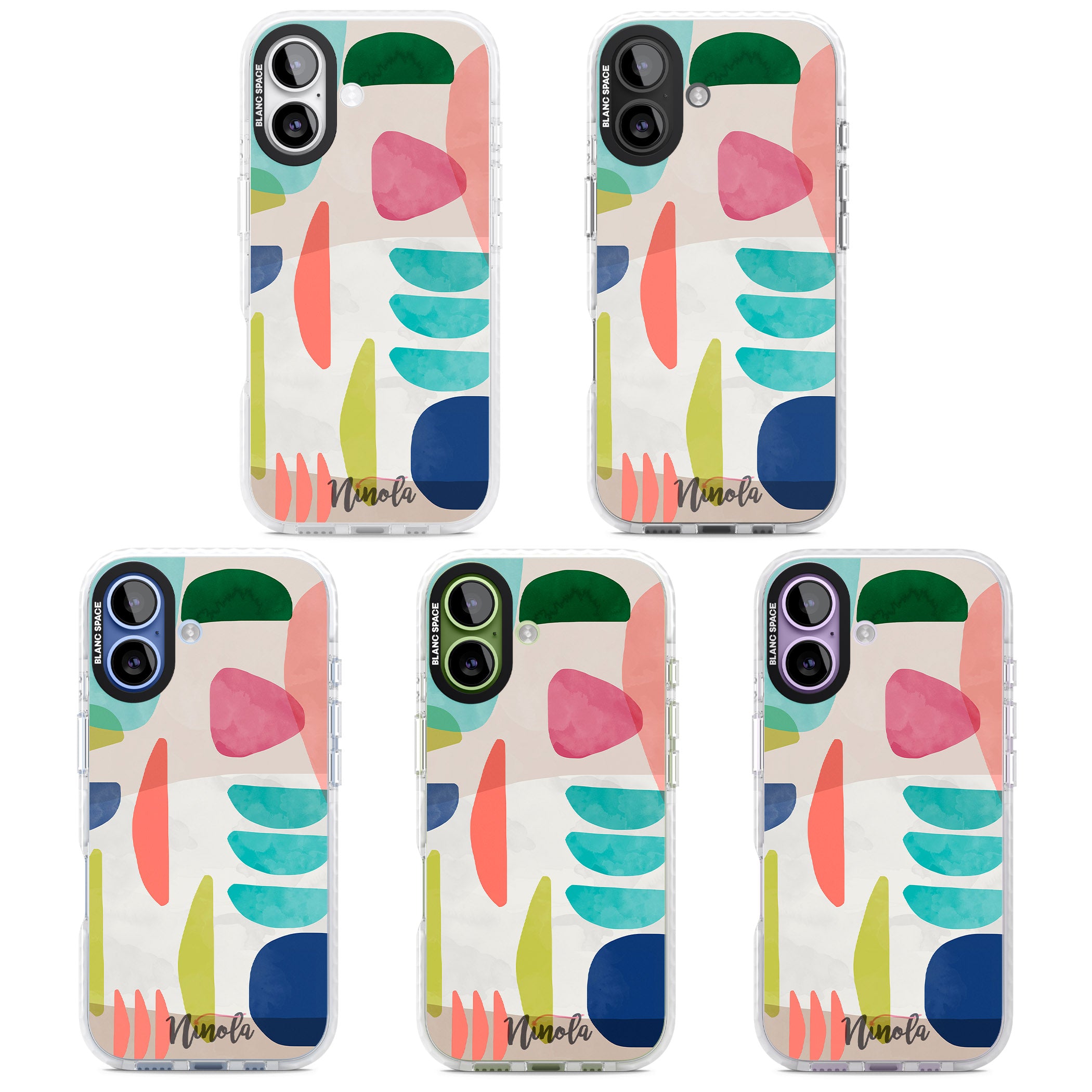 Bold Colorful Shapes iPhone 17 Impact Pro Clear Phone Case APT Impact Protection