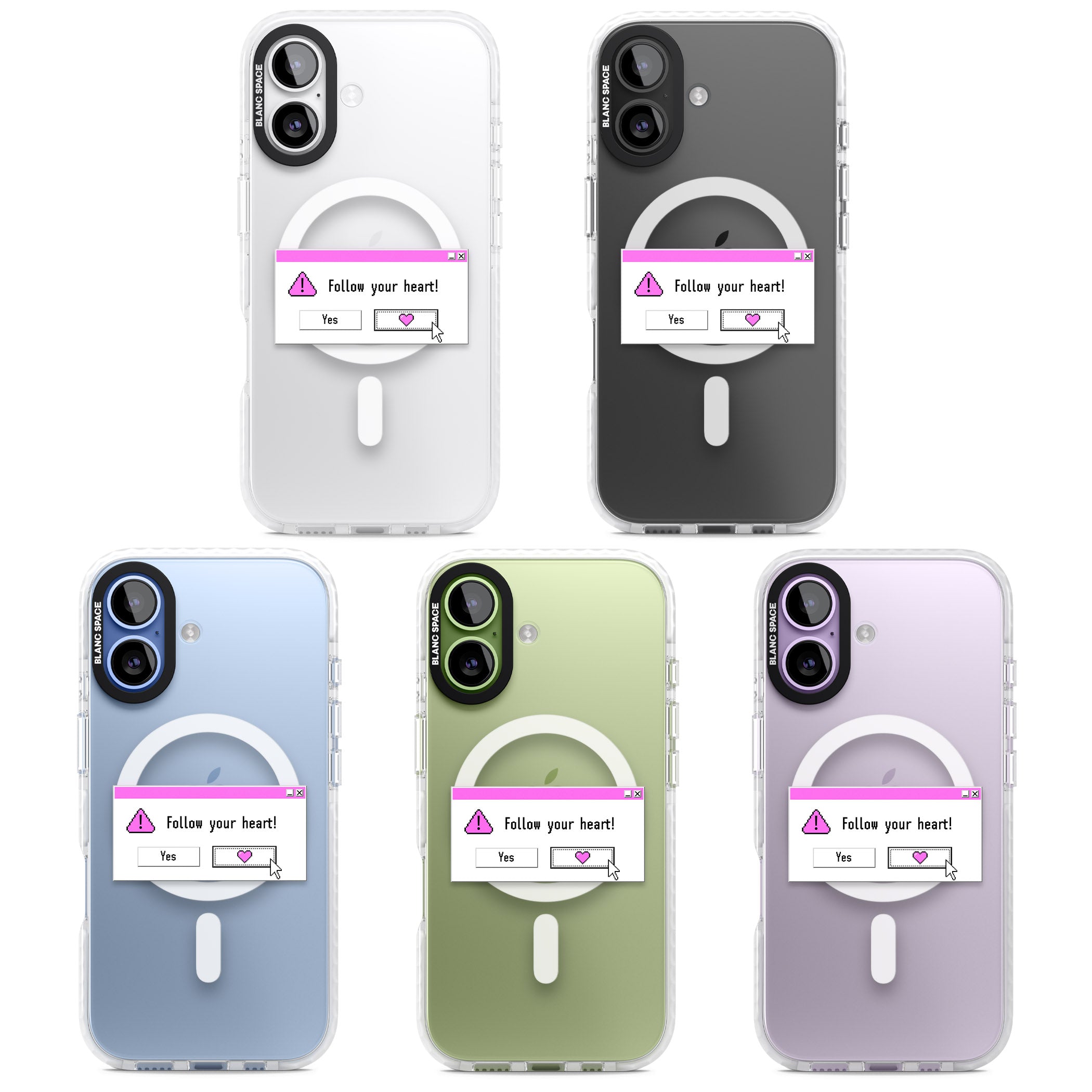 Follow Your Heart.Exe iPhone 17 Impact Pro Clear Phone Case APT Impact Protection