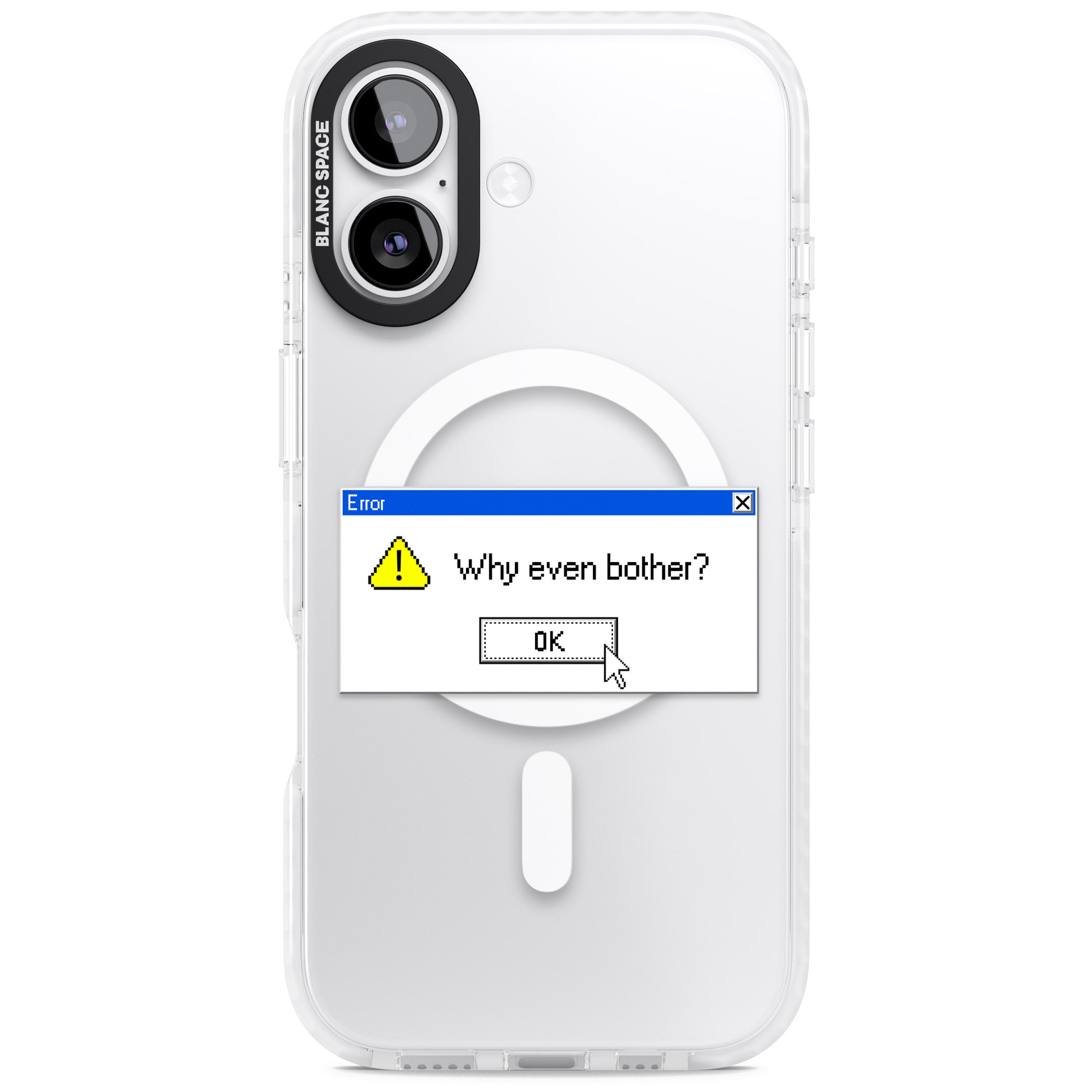 Why Even Bother Exe iPhone 17 Impact Pro Clear Phone Case