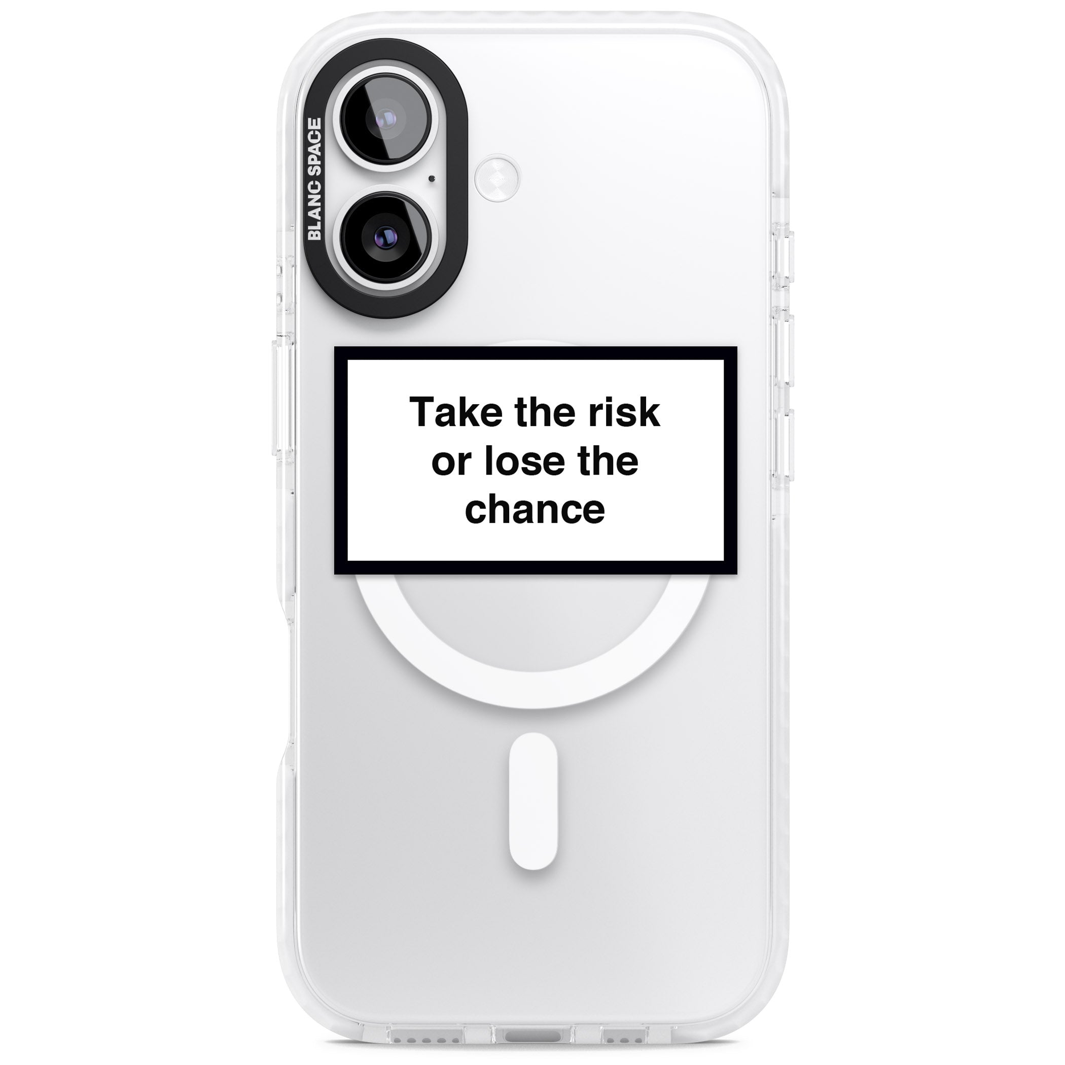 Take The Risk Or Lose The Chance iPhone 17 Impact Pro Clear Phone Case